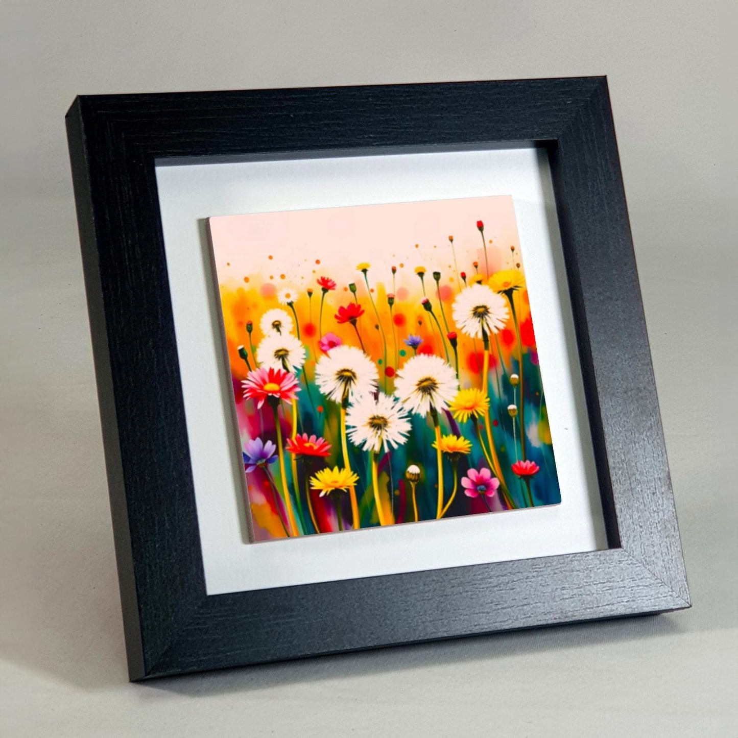 Wildflowers No.W4, Ceramic Artwork, Framed In Black Or White, Unique Gift Idea, Ready To Hang Or Freestanding...