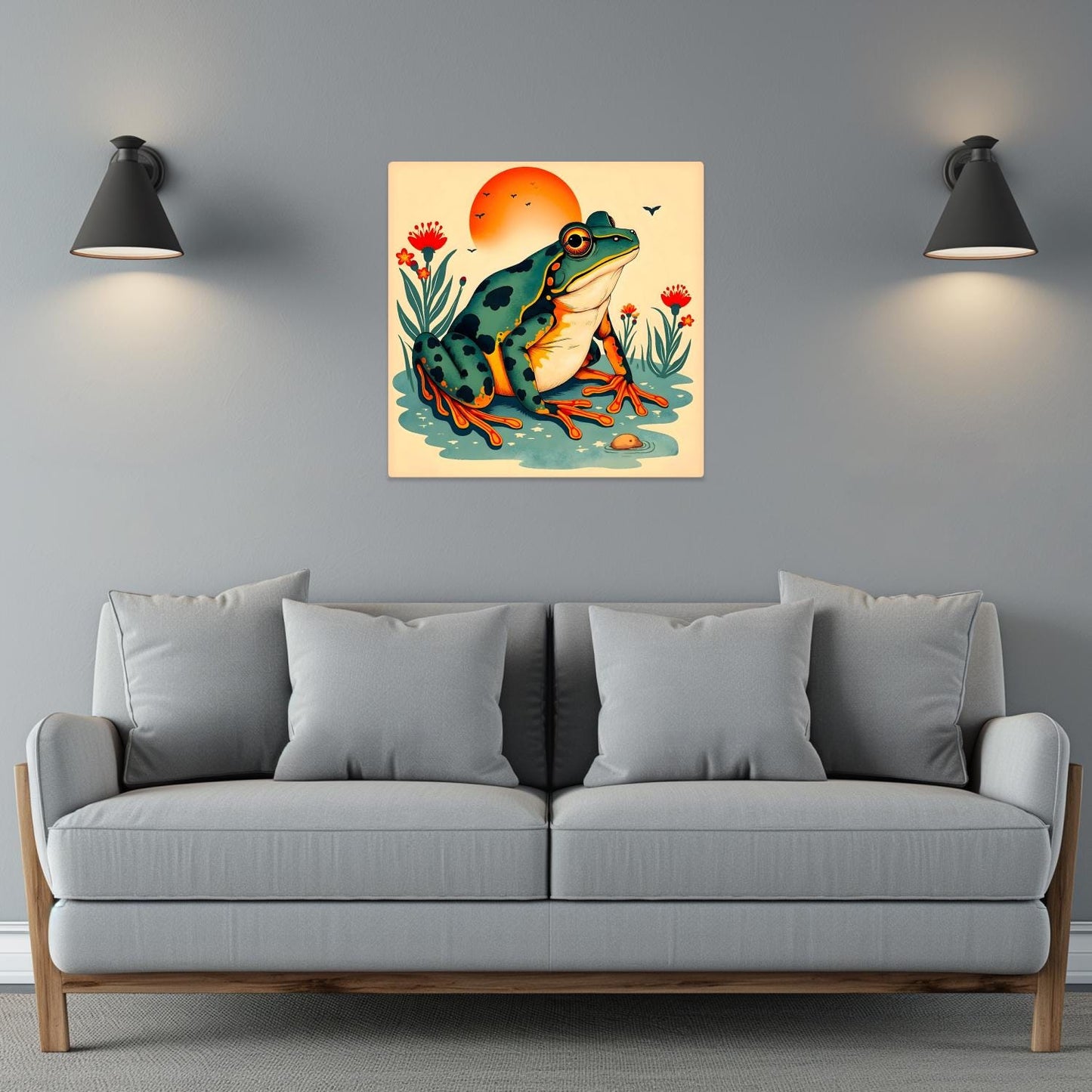 Frog Print No.F3, Printed On Steel, Unique Image, Perfect Gift, High Quality, Vivid Colours, Unique Wall Art, Art Is A Gift For A Lifetime.