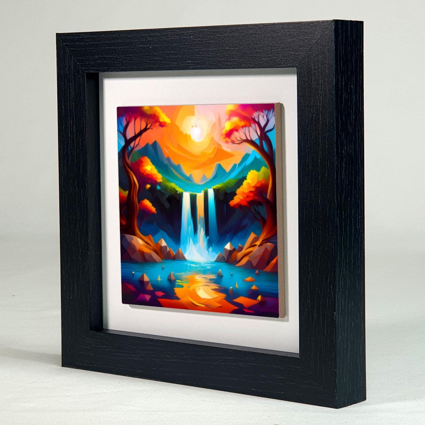 Modern Waterfall WF4, Ceramic Art, Highly Detailed Wall Art, Vivid Colours, Unique Gift Idea, Ready To Hang, A Gift For A Lifetime...
