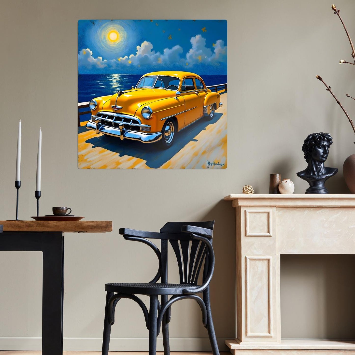 Motor Car No.C6, Printed On Steel, Unique Image, Original Print, Highly Detailed, Vibrant Colours, A Gift That Lasts Forever.