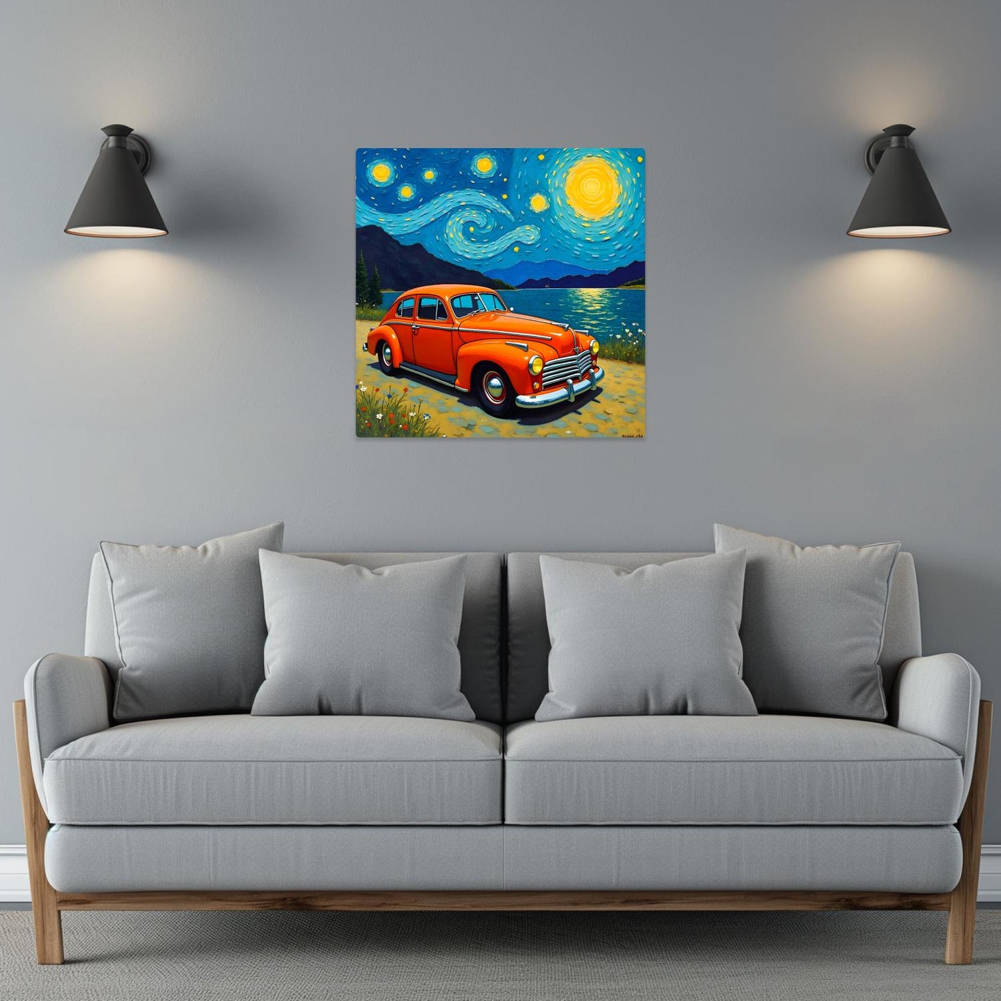 Motor Car No.C4, Printed On Steel, Unique Image, Original Print, Highly Detailed, Vibrant Colours, A Gift That Lasts Forever