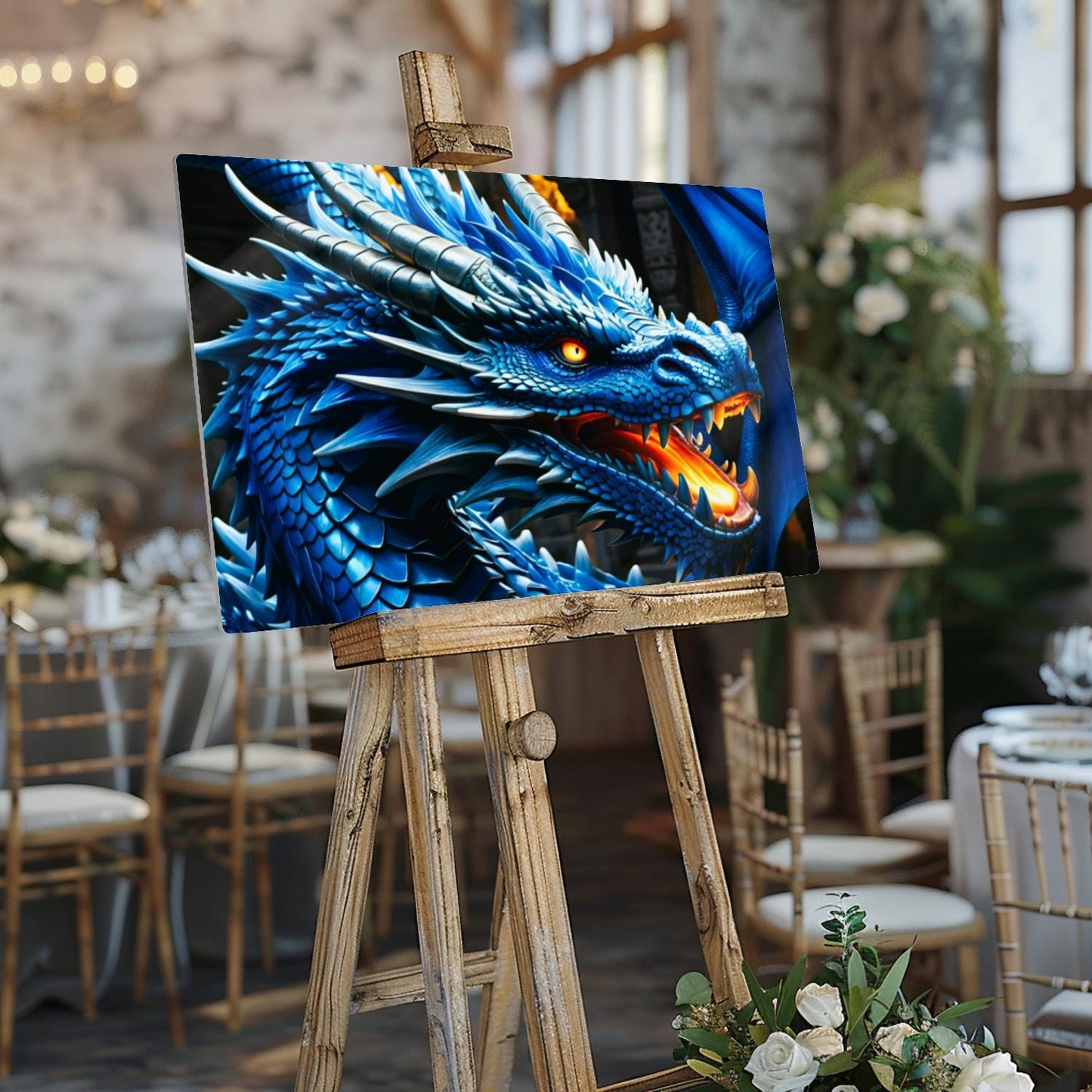 The Blue Dragon, Printed On Gloss Aluminium To Enhance Colours And Detail, Unique Wall Print, A Gift For A Lifetime...