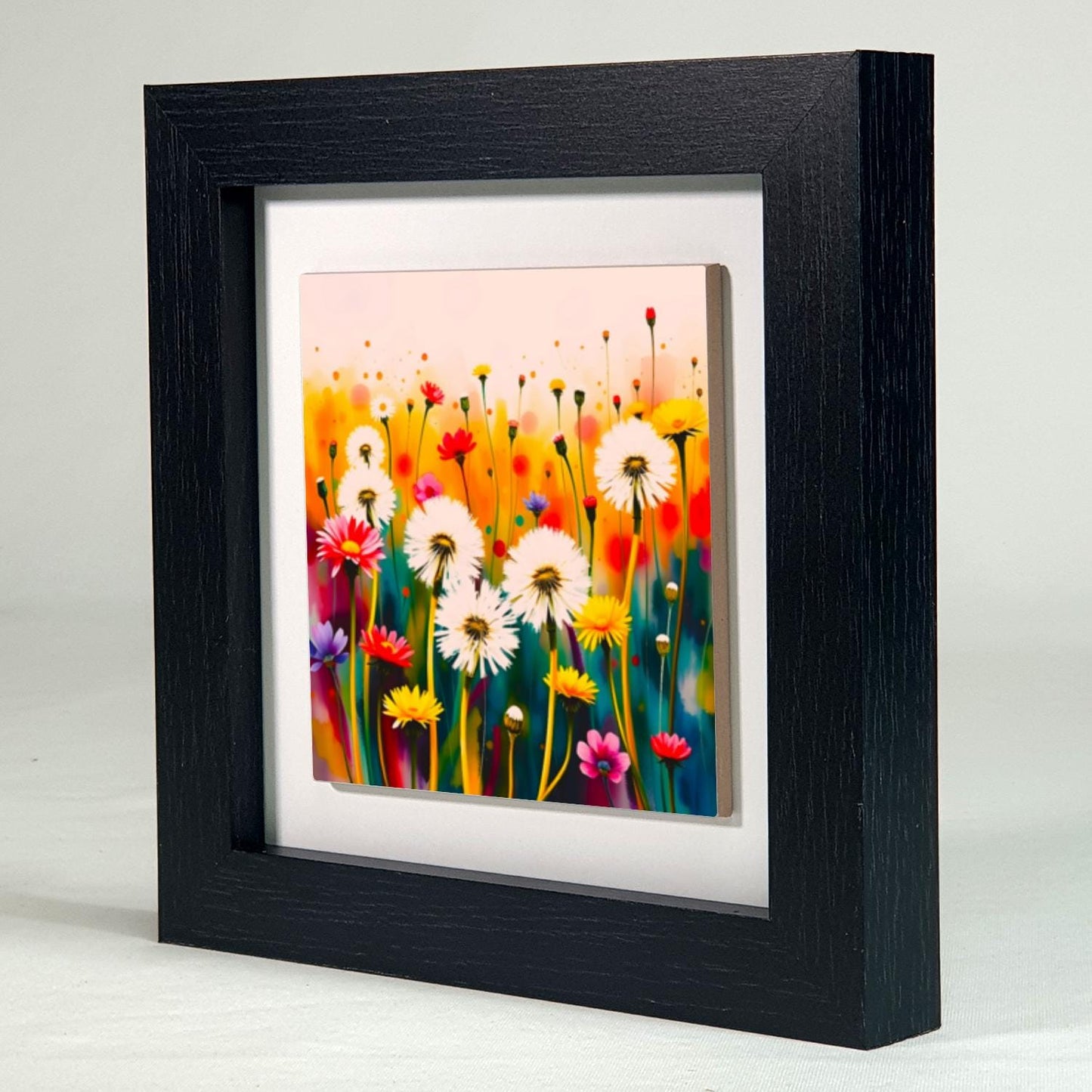 Wildflowers No.W4, Ceramic Artwork, Framed In Black Or White, Unique Gift Idea, Ready To Hang Or Freestanding...