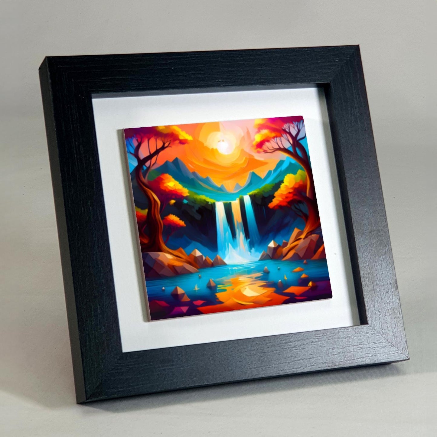 Modern Waterfall WF4, Ceramic Art, Highly Detailed Wall Art, Vivid Colours, Unique Gift Idea, Ready To Hang, A Gift For A Lifetime...