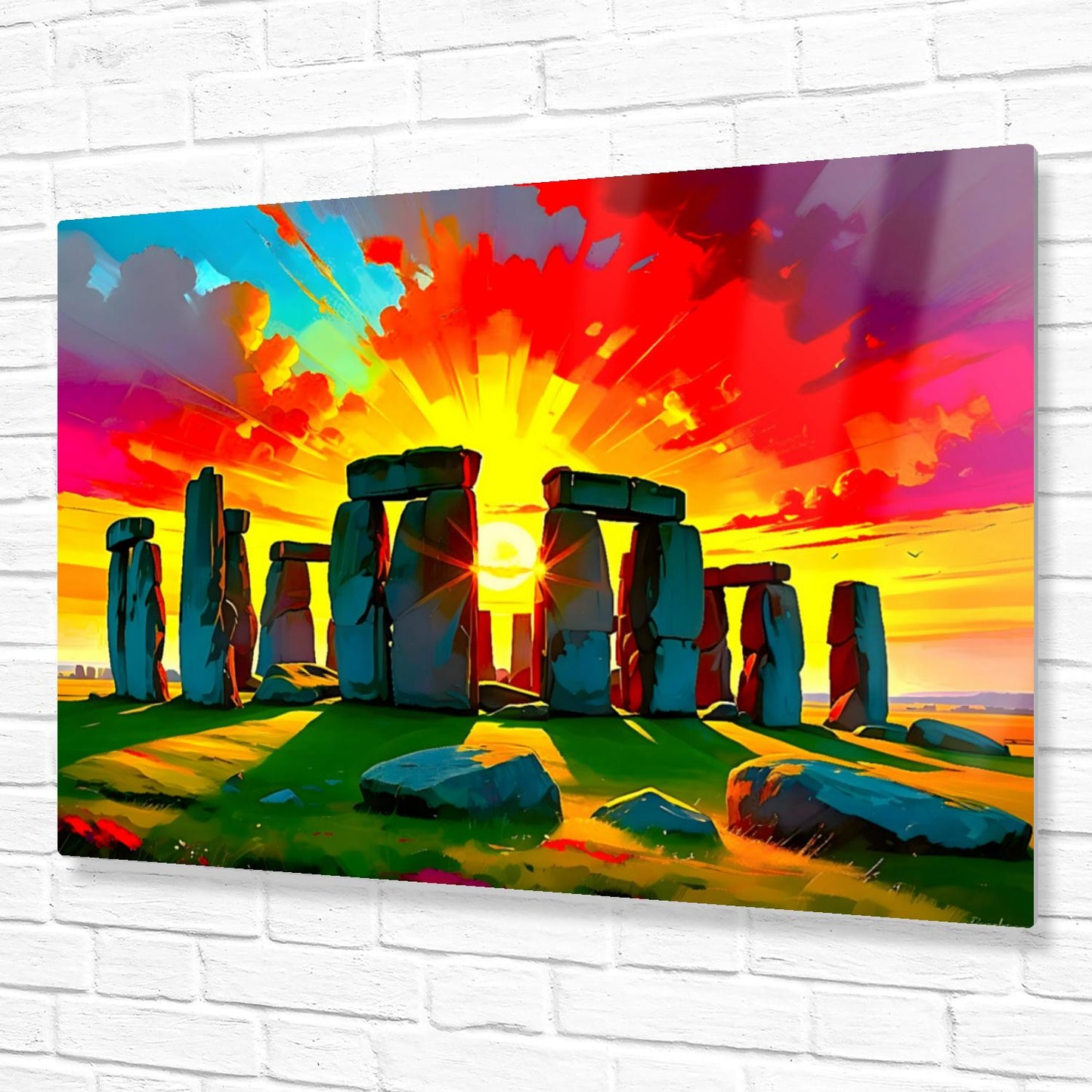 Stonehenge No.SH2, Printed On Steel, Unique Gift, Highly Detailed, Vivid Colours, Original Print, A Gift That Lasts Forever.