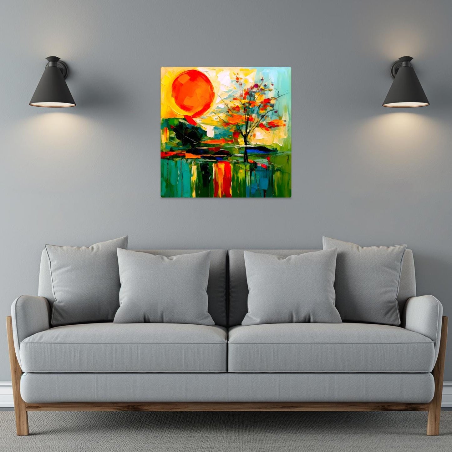 Abstract Sun No.AS4, Printed On Steel, Unique Images, Vivid Colours, Highly Detailed, A Gift To Last A Lifetime.