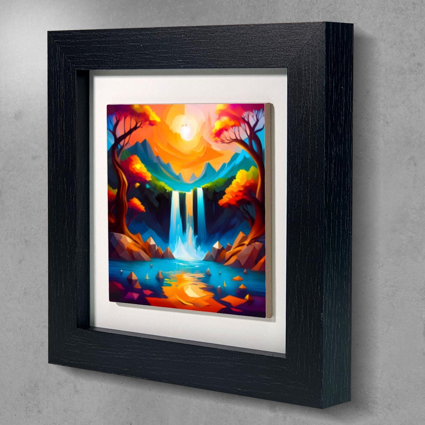Modern Waterfall WF4, Ceramic Art, Highly Detailed Wall Art, Vivid Colours, Unique Gift Idea, Ready To Hang, A Gift For A Lifetime...