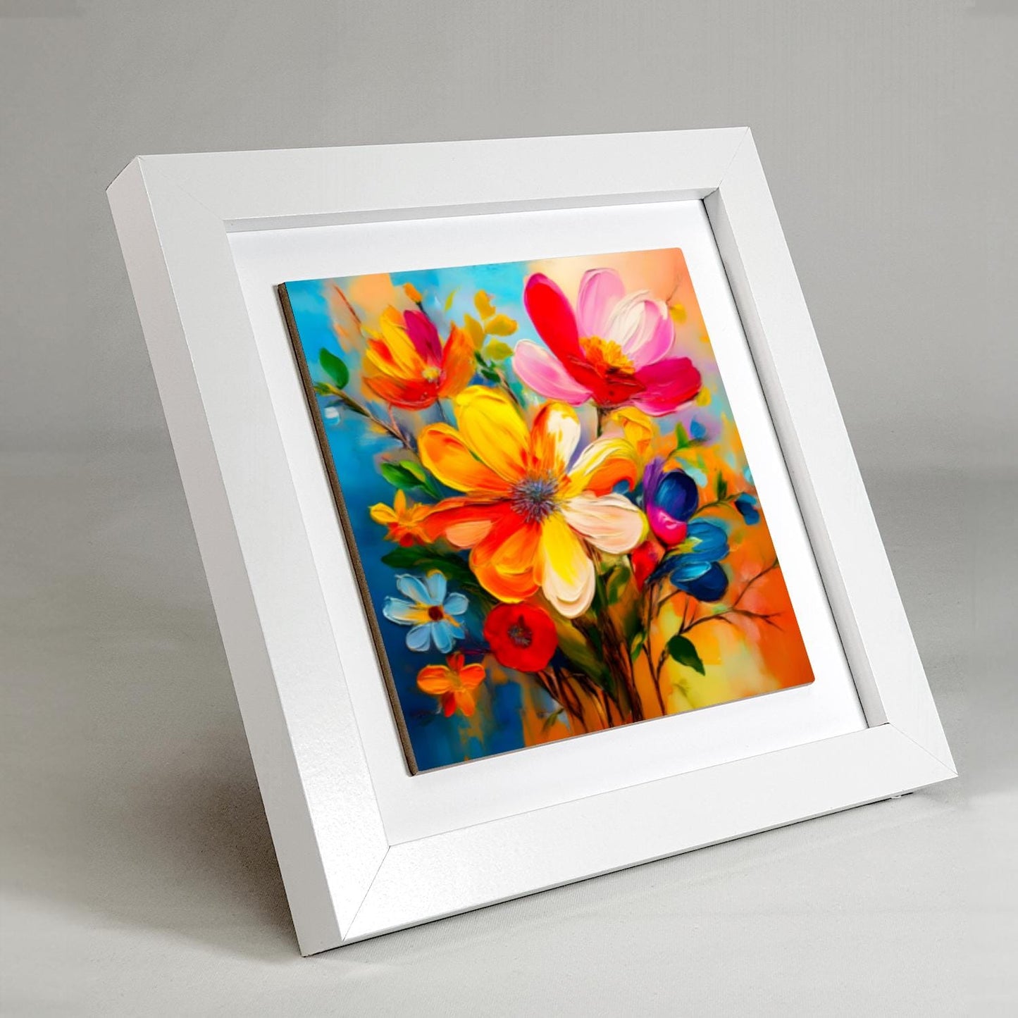 A Touch Of Colour 1, Ceramic Artwork, Framed In Black Or White, Unique Gift Idea, Ready To Hang Or Freestanding...