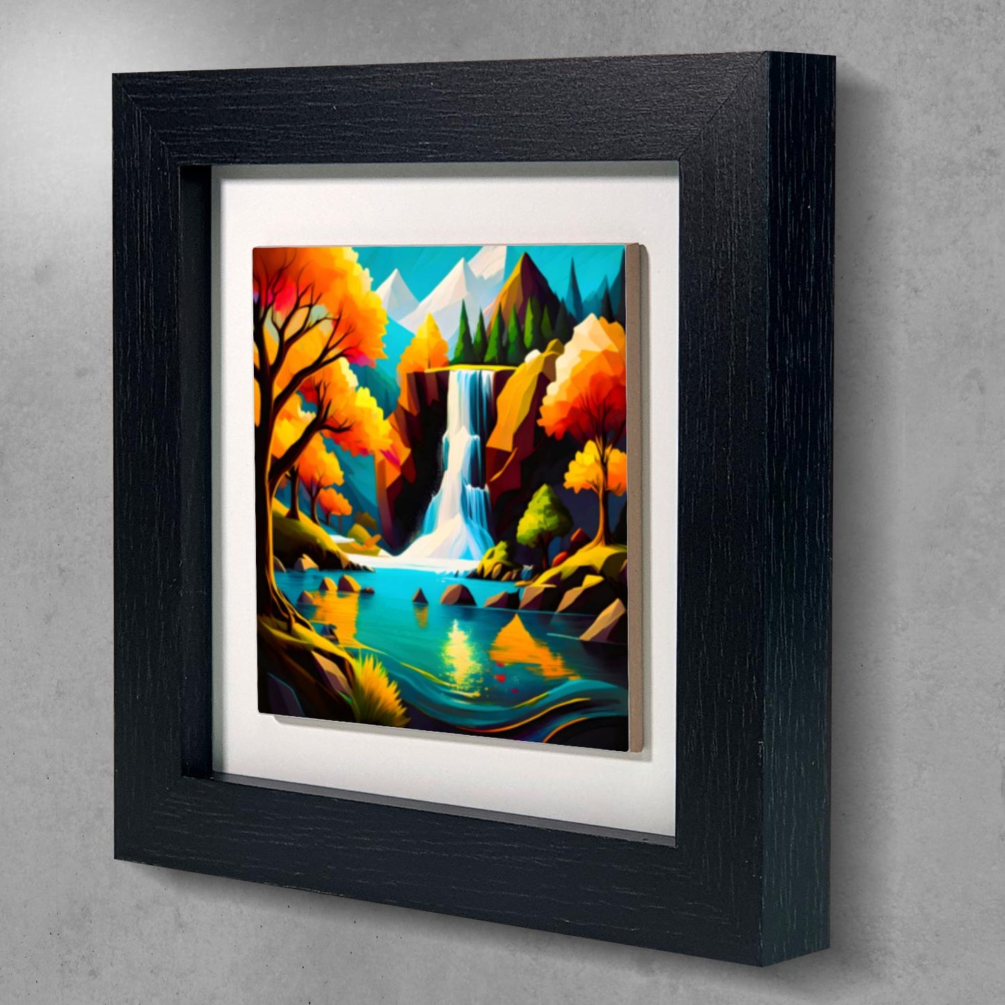 Modern Waterfall WF1, Ceramic Art, Highly Detailed Wall Art, Vivid Colours, Unique Gift Idea, Ready To Hang, A Gift For A Lifetime...