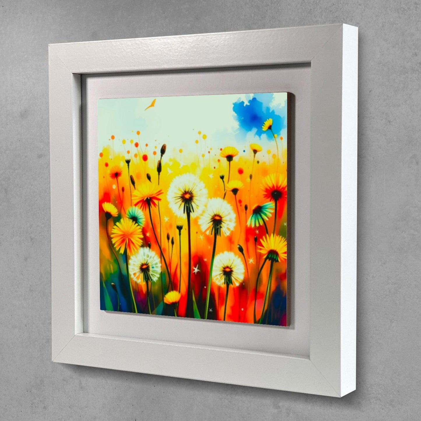 Wildflowers No.W3, Ceramic Artwork, Framed In Black Or White, Unique Gift Idea, Ready To Hang Or Freestanding...