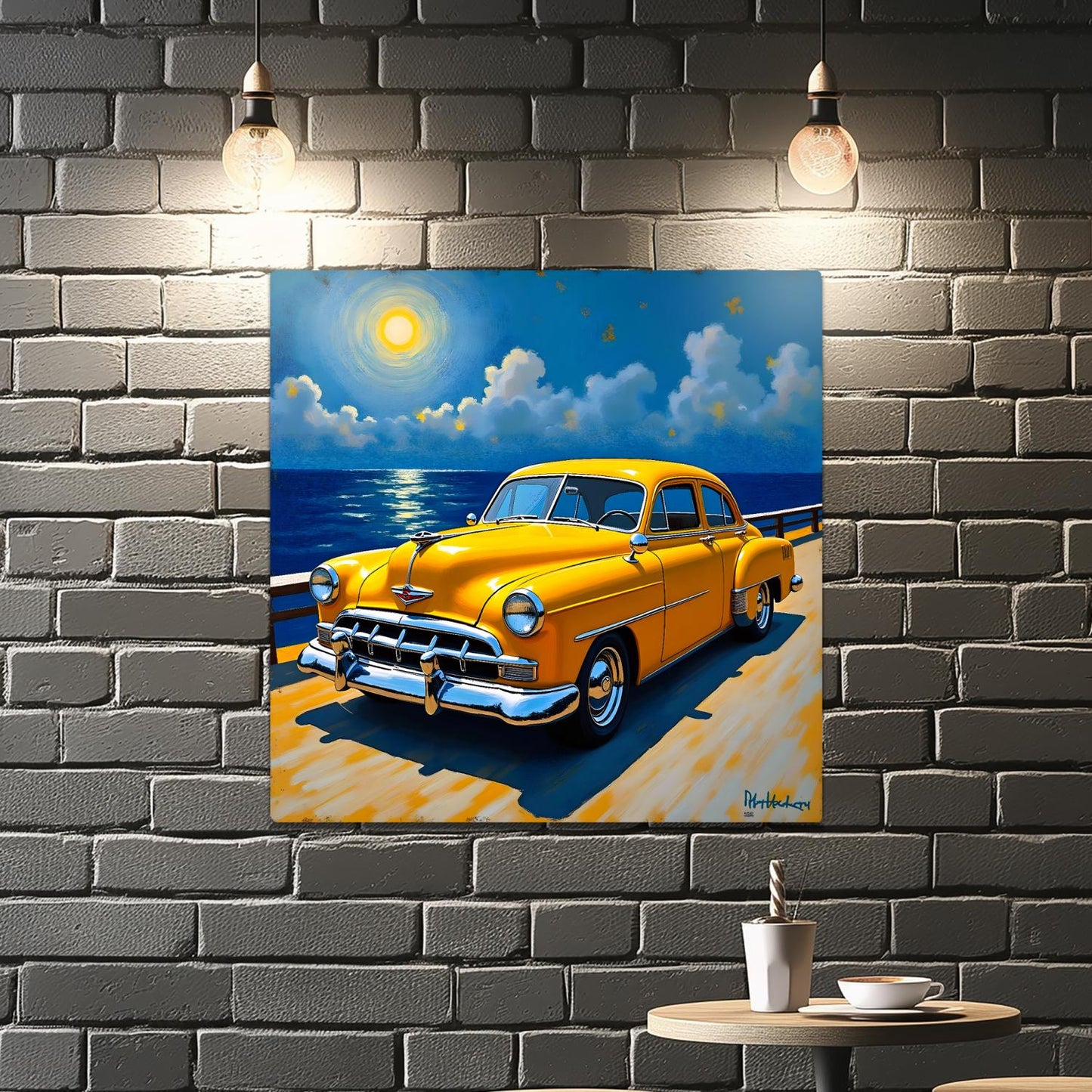 Motor Car No.C6, Printed On Steel, Unique Image, Original Print, Highly Detailed, Vibrant Colours, A Gift That Lasts Forever.
