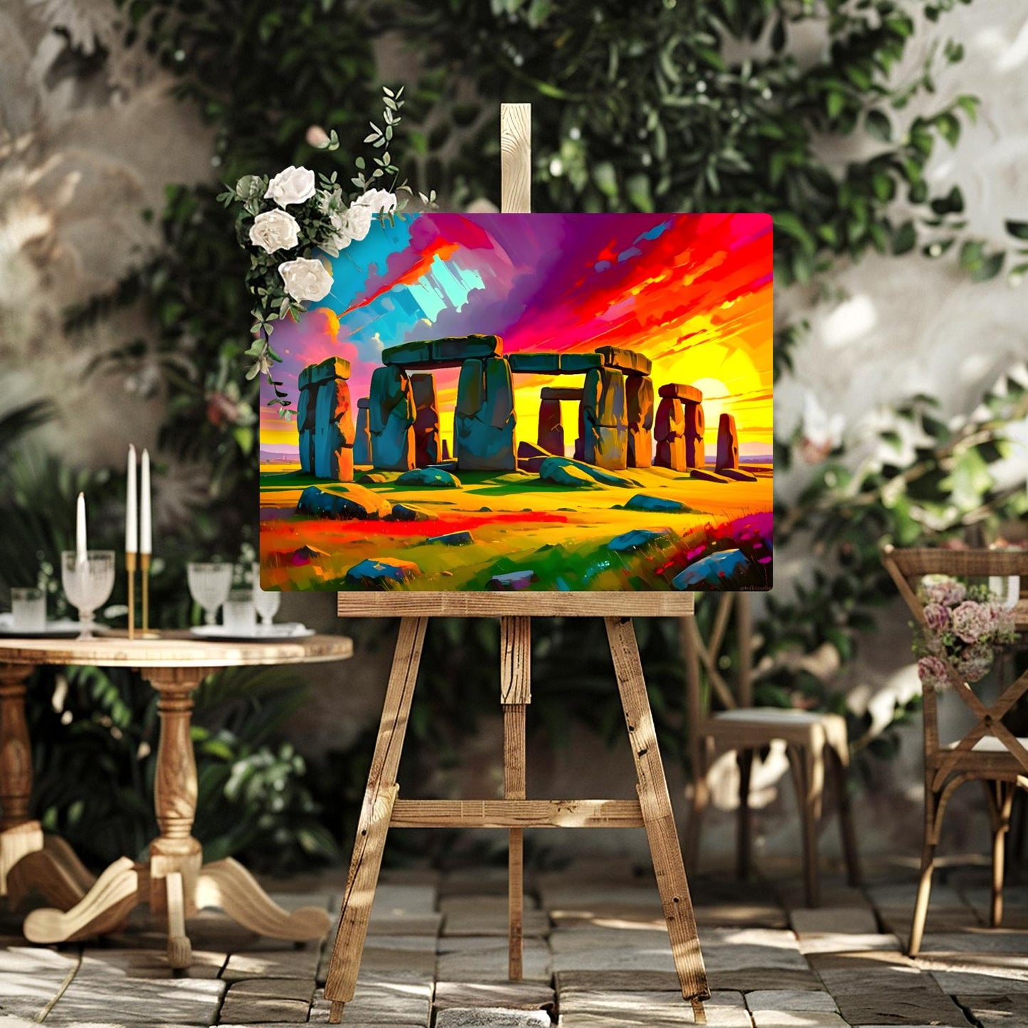 Stonehenge No.SH3, Printed On Steel, Unique Gifts, Highly Detailed, Vivid Colours, Original Print, A Gift That Lasts Forever.