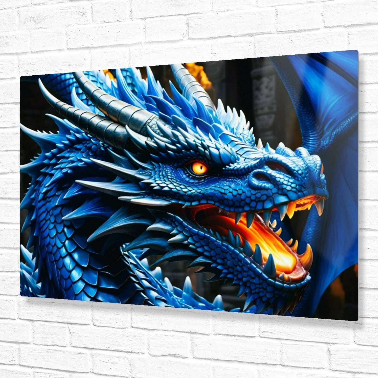 The Blue Dragon, Printed On Gloss Aluminium To Enhance Colours And Detail, Unique Wall Print, A Gift For A Lifetime...