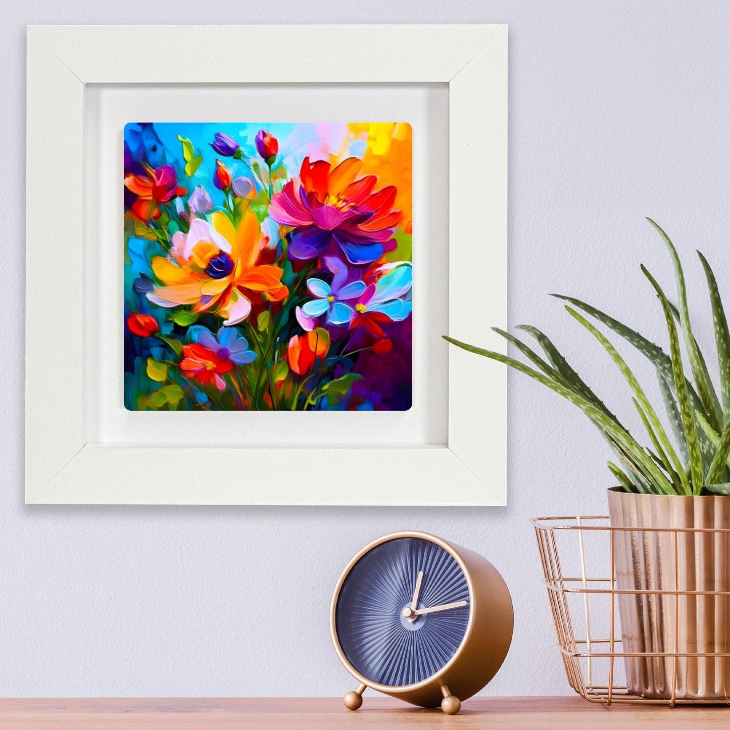 A Touch Of Colour 3, Ceramic Artwork, Framed In Black Or White, Unique Gift Idea, Ready To Hang Or Freestanding...