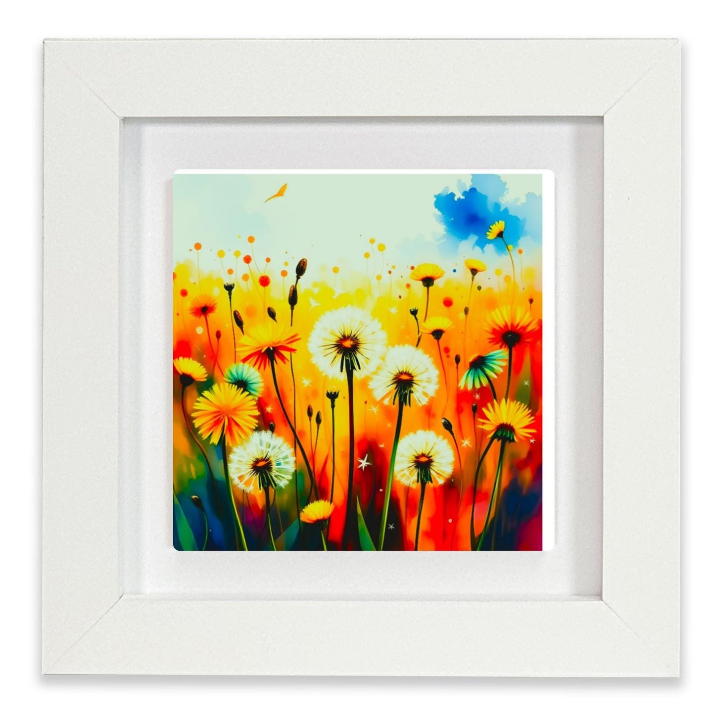 Wildflowers No.W3, Ceramic Artwork, Framed In Black Or White, Unique Gift Idea, Ready To Hang Or Freestanding...