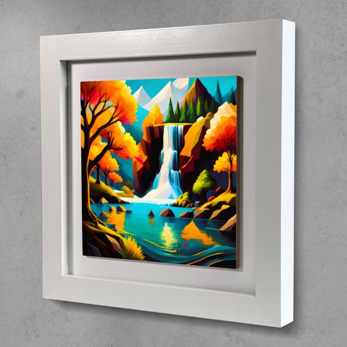Modern Waterfall WF1, Ceramic Art, Highly Detailed Wall Art, Vivid Colours, Unique Gift Idea, Ready To Hang, A Gift For A Lifetime...