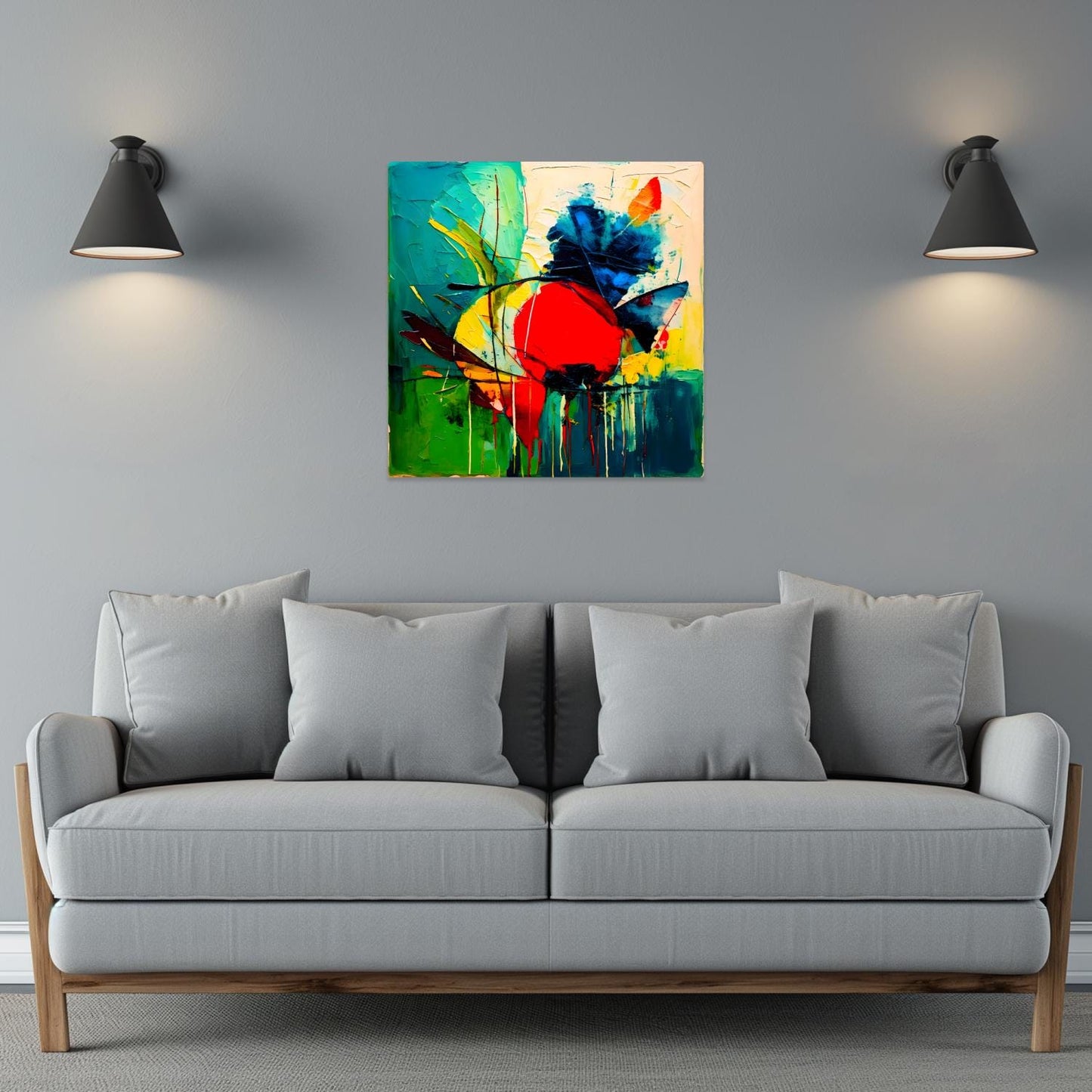 Abstract Sun S2, Printed On Gloss Aluminium To Enhance Colours And Clarity, Unique Wall Print, A Gift To Last A Lifetime...