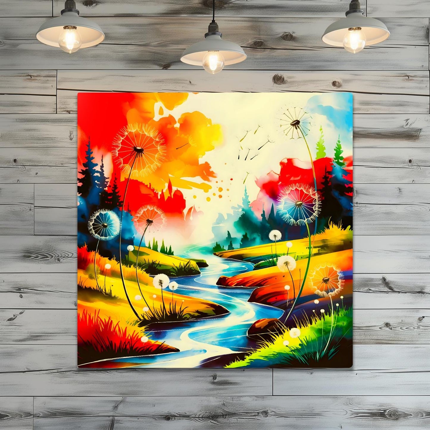 Dandelion No.D3, Printed On Steel, Unique Image, Vivid Colours, Highly Detailed, Unique Wall Art, Art Is A gift For A Lifetime