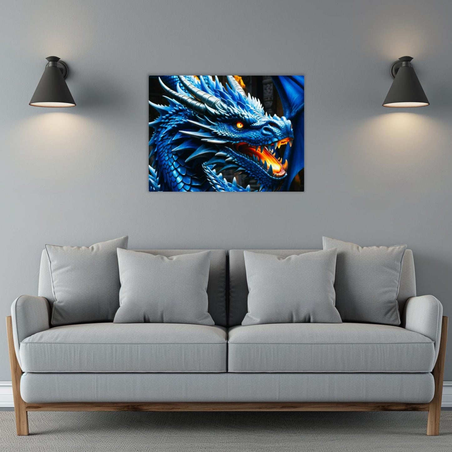 The Blue Dragon, Printed On Gloss Aluminium To Enhance Colours And Detail, Unique Wall Print, A Gift For A Lifetime...