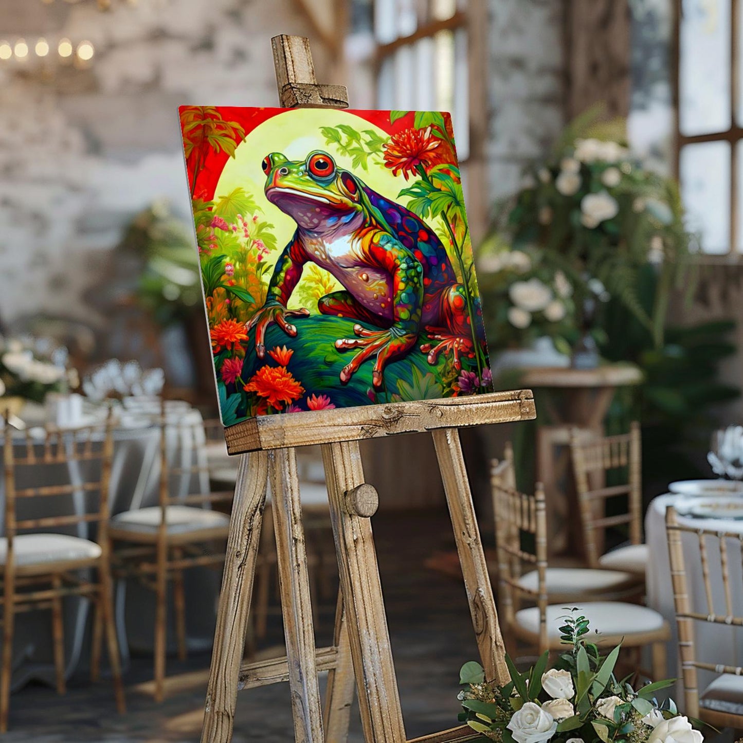 Frog Print No.F2, Printed On Steel, Unique Image, Perfect Gift, Unique Wall Art, Vivid Colours,Art Is A Gift For A Lifetime