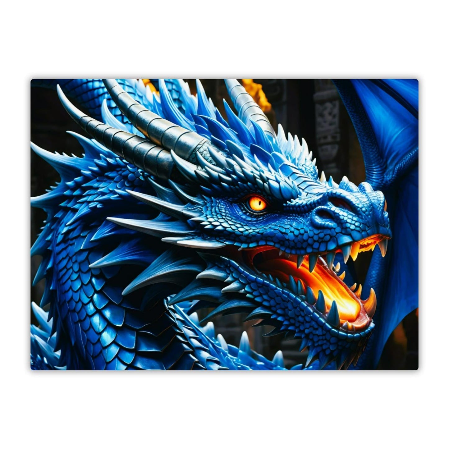 The Blue Dragon, Printed On Gloss Aluminium To Enhance Colours And Detail, Unique Wall Print, A Gift For A Lifetime...