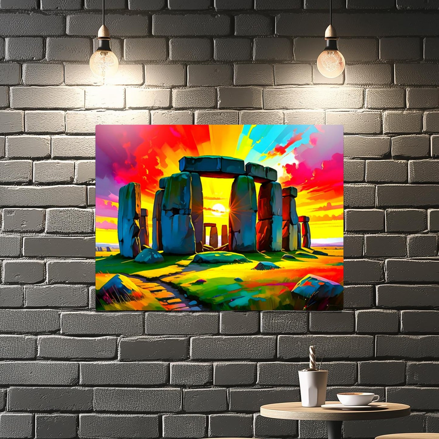 Stonehenge No.SH1, Printed On Steel, Unique Gifts, Highly Detailed, Vivid Colours, Original Print, A Gift That Lasts Forever.
