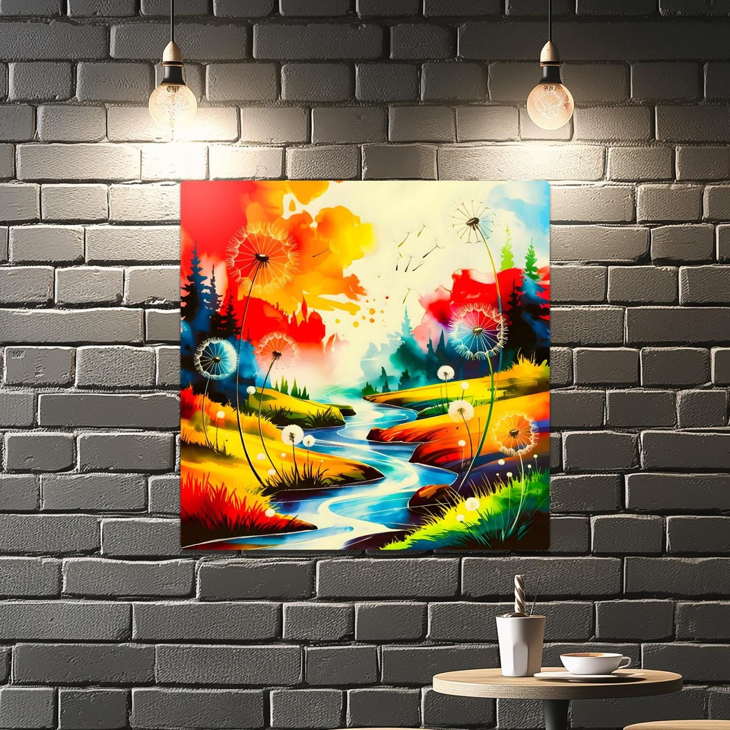 Dandelion No.D3, Printed On Steel, Unique Image, Vivid Colours, Highly Detailed, Unique Wall Art, Art Is A gift For A Lifetime