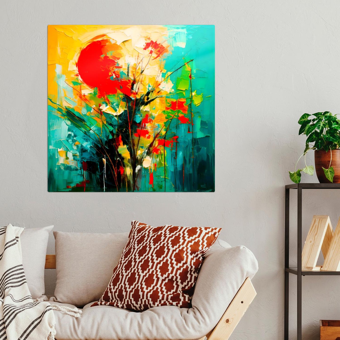 Abstract Sun No.AS1, Printed On Steel, Unique Images, Perfect Gift, Vibrant Abstract, A Gift To Last A Lifetime.