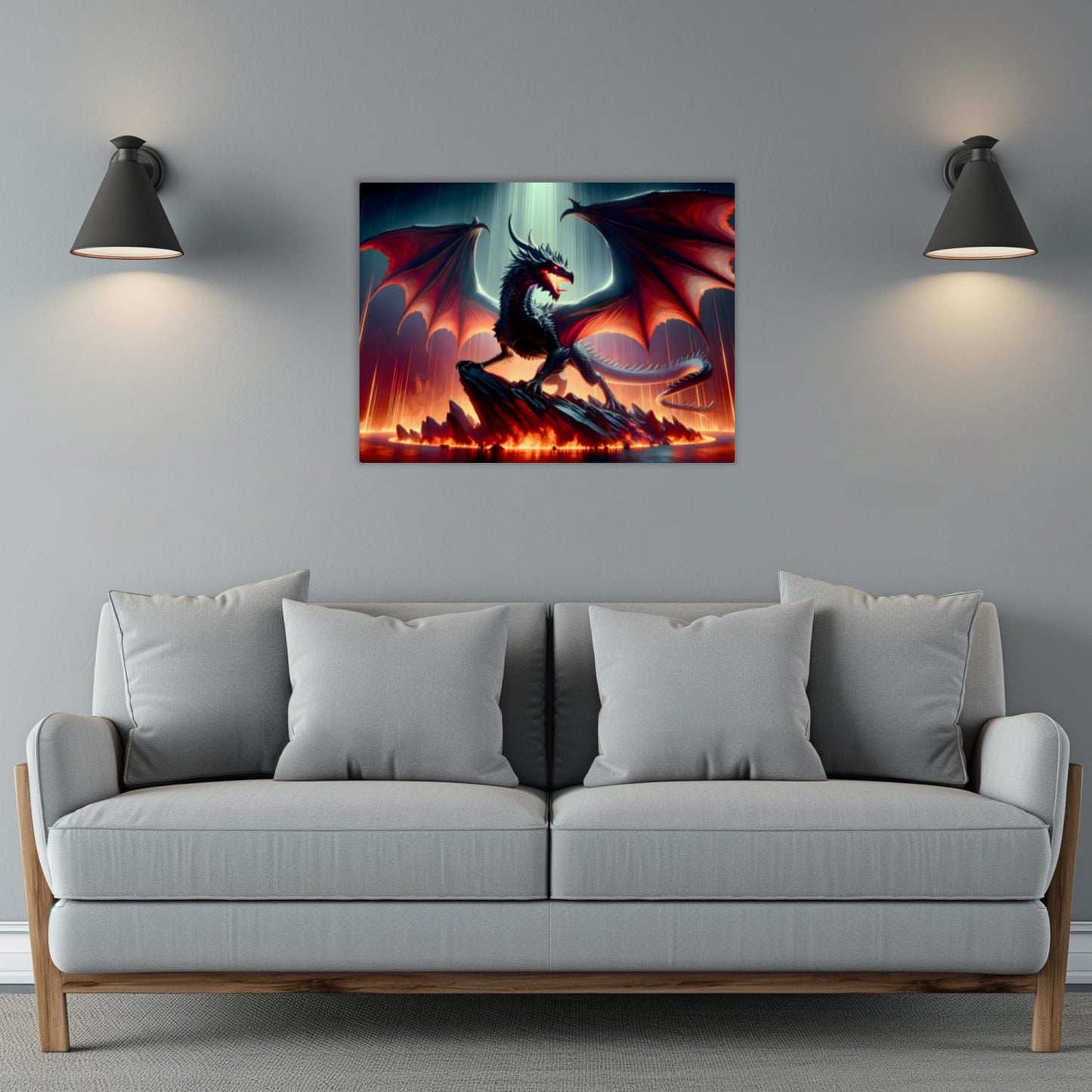 Black Dragon, Printed On Gloss Aluminium To Enhance Colours And Detail, Unique Wall Print, A Gift For A Lifetime...