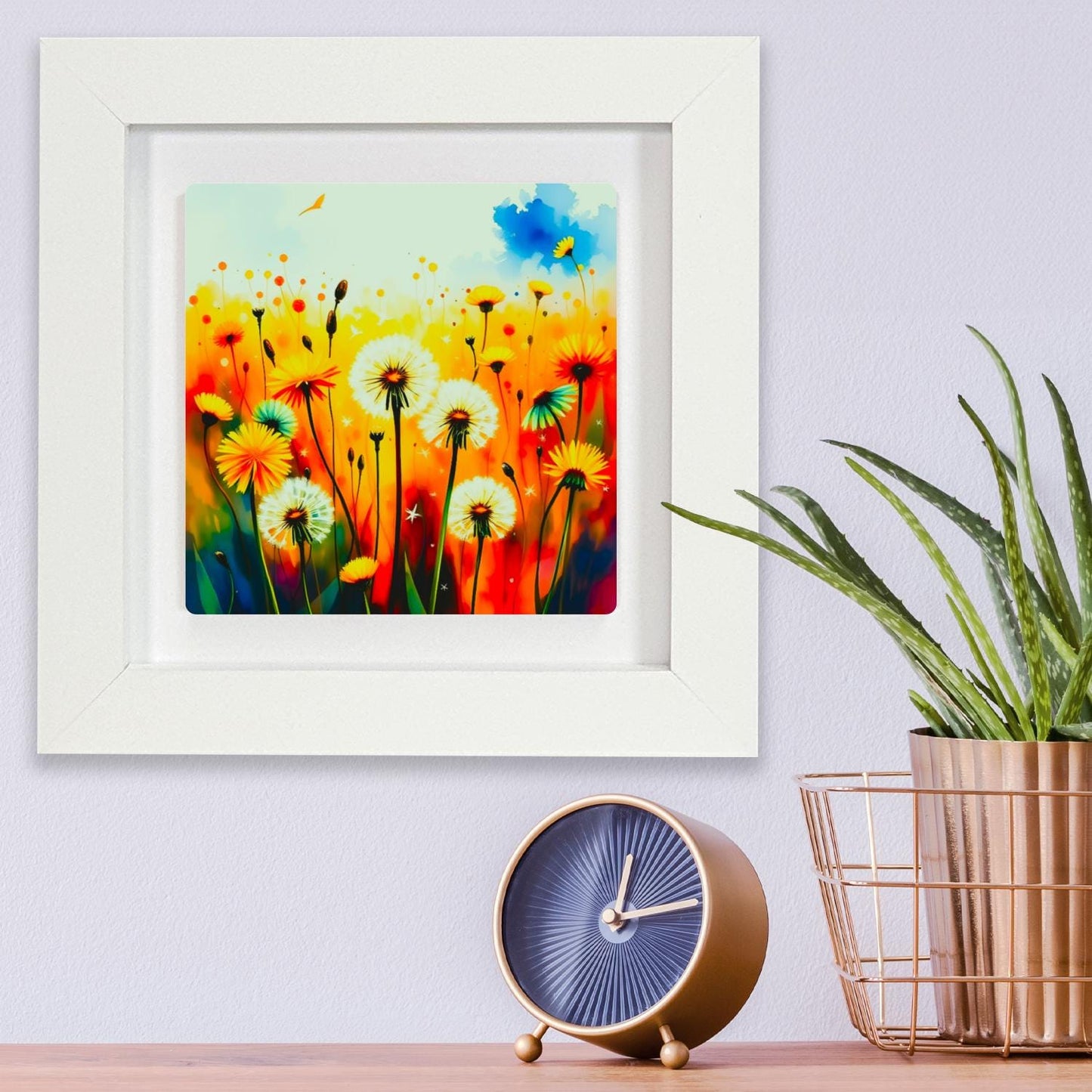 Wildflowers No.W3, Ceramic Artwork, Framed In Black Or White, Unique Gift Idea, Ready To Hang Or Freestanding...