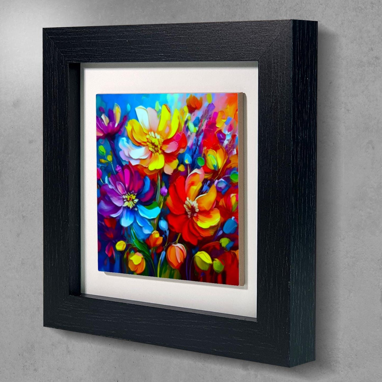 A Touch Of Colour 4, Ceramic Artwork, Framed In Black Or White, Unique Gift Idea, Ready To Hang Or Freestanding...