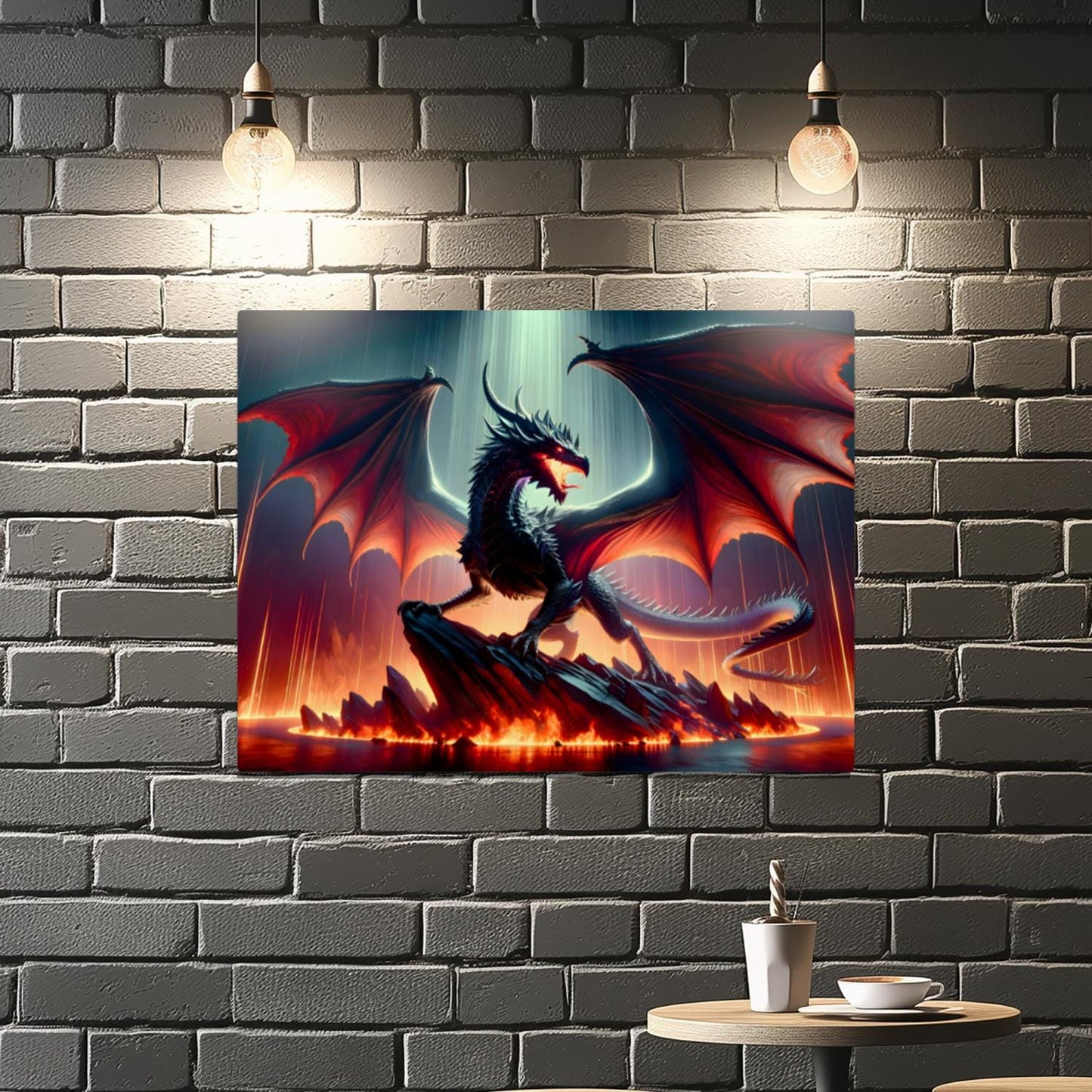 Black Dragon, Printed On Gloss Aluminium To Enhance Colours And Detail, Unique Wall Print, A Gift For A Lifetime...