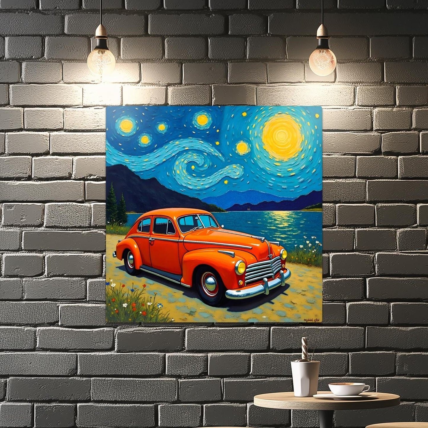 Motor Car No.C4, Printed On Steel, Unique Image, Original Print, Highly Detailed, Vibrant Colours, A Gift That Lasts Forever