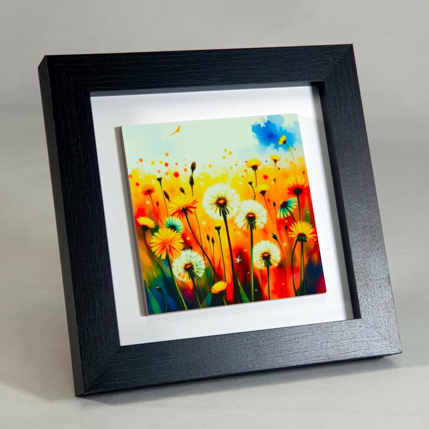 Wildflowers No.W3, Ceramic Artwork, Framed In Black Or White, Unique Gift Idea, Ready To Hang Or Freestanding...