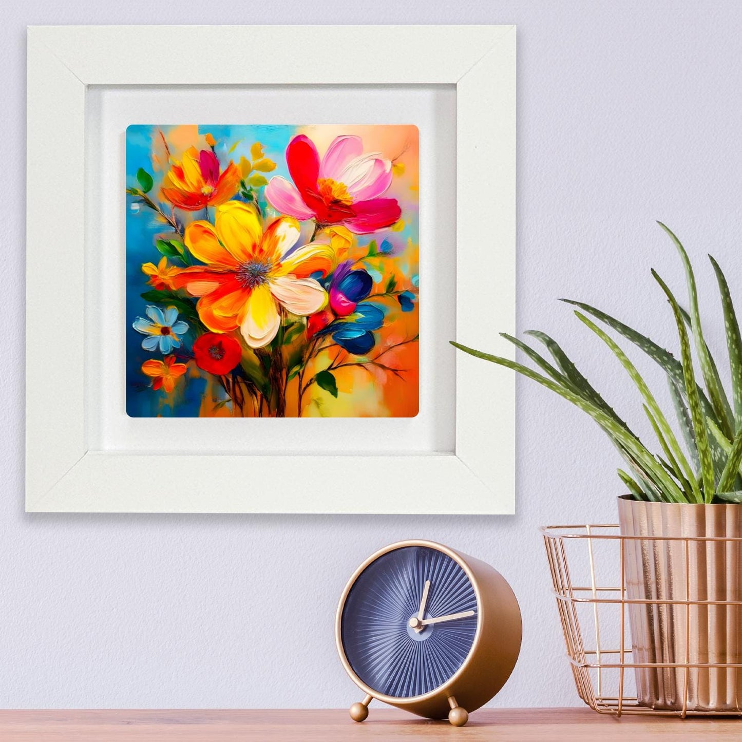 A Touch Of Colour 1, Ceramic Artwork, Framed In Black Or White, Unique Gift Idea, Ready To Hang Or Freestanding...