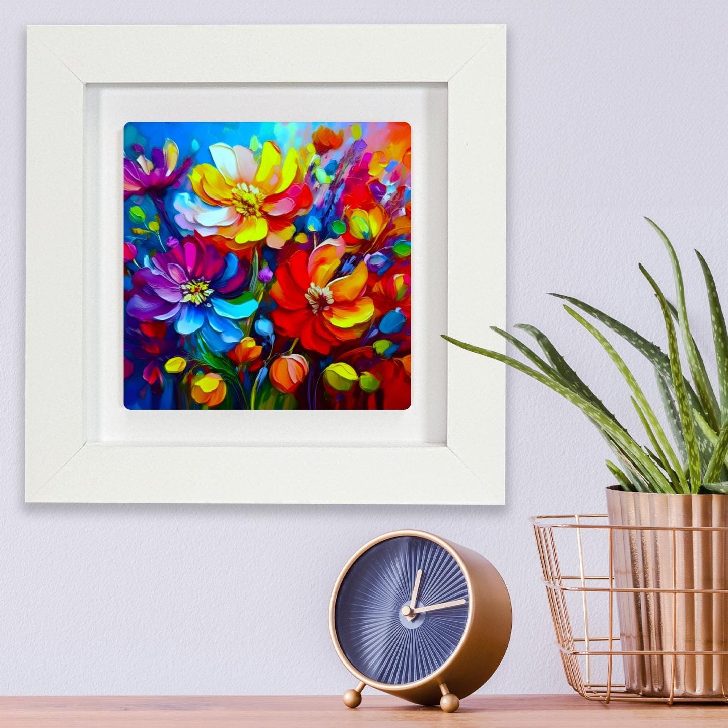 A Touch Of Colour 4, Ceramic Artwork, Framed In Black Or White, Unique Gift Idea, Ready To Hang Or Freestanding...