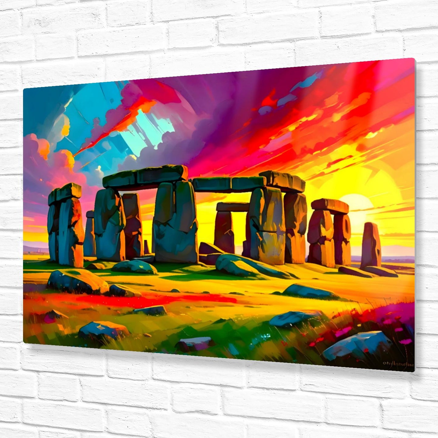 Stonehenge No.SH3, Printed On Steel, Unique Gifts, Highly Detailed, Vivid Colours, Original Print, A Gift That Lasts Forever.