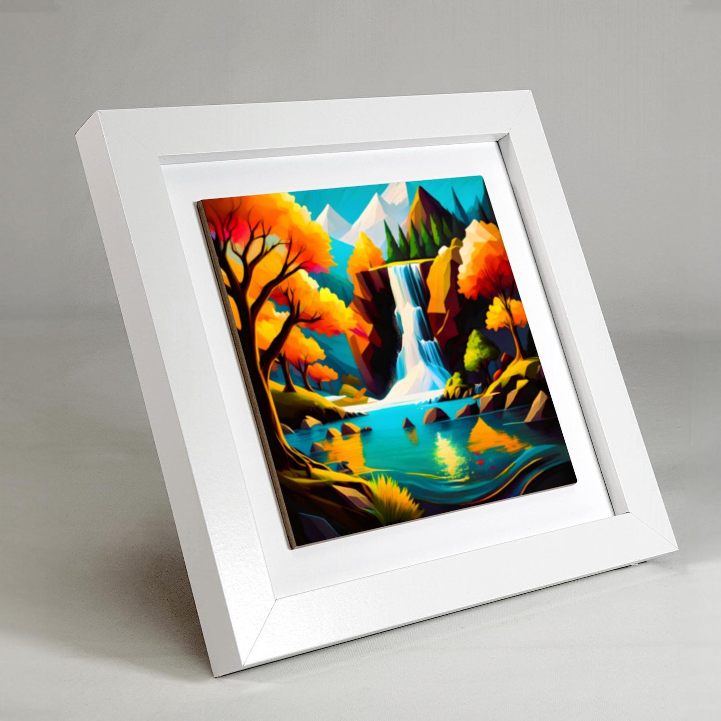 Modern Waterfall WF1, Ceramic Art, Highly Detailed Wall Art, Vivid Colours, Unique Gift Idea, Ready To Hang, A Gift For A Lifetime...