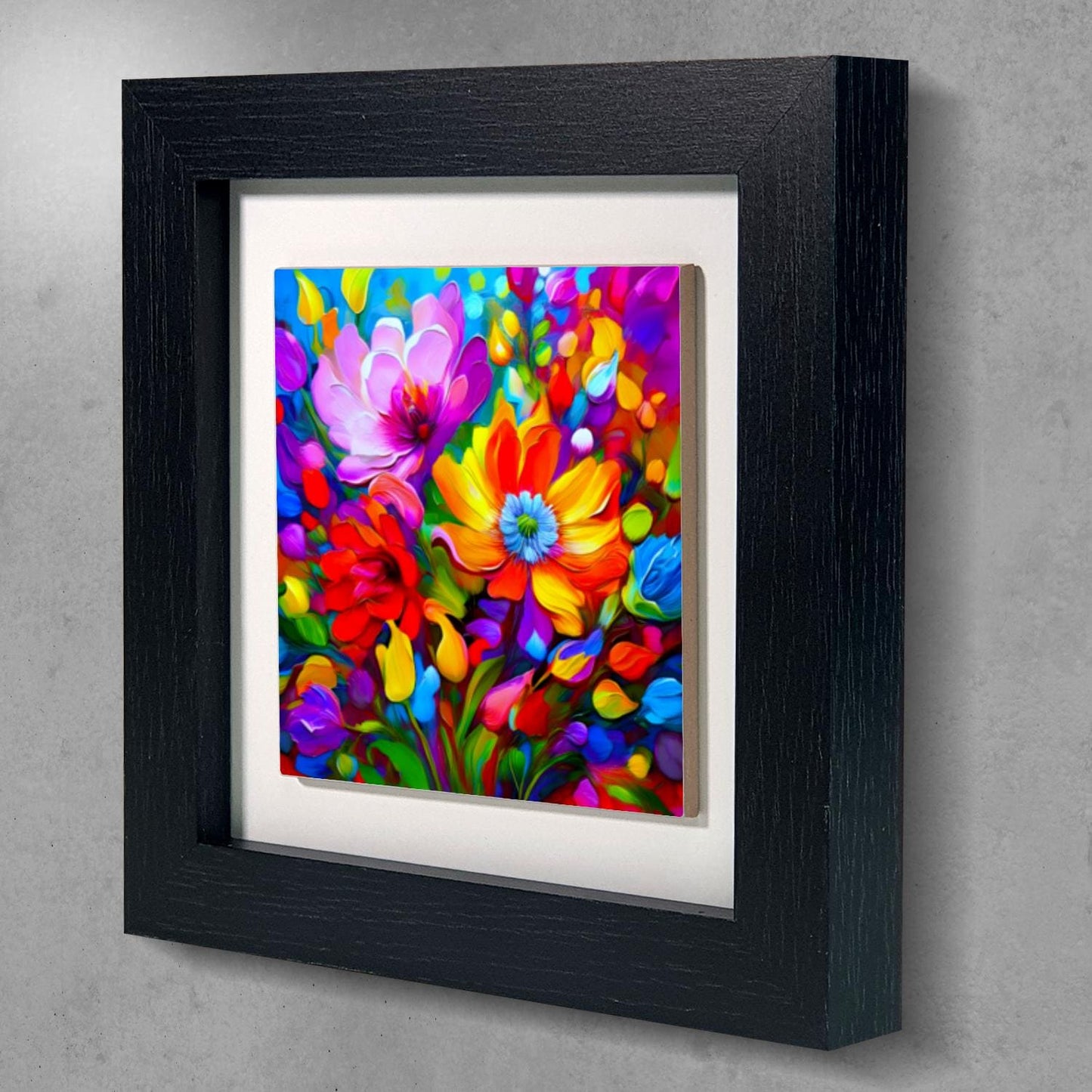 A Touch Of Colour 2, Ceramic Artwork, Framed In Black Or White, Unique Gift Idea, Ready To Hang Or Freestanding...