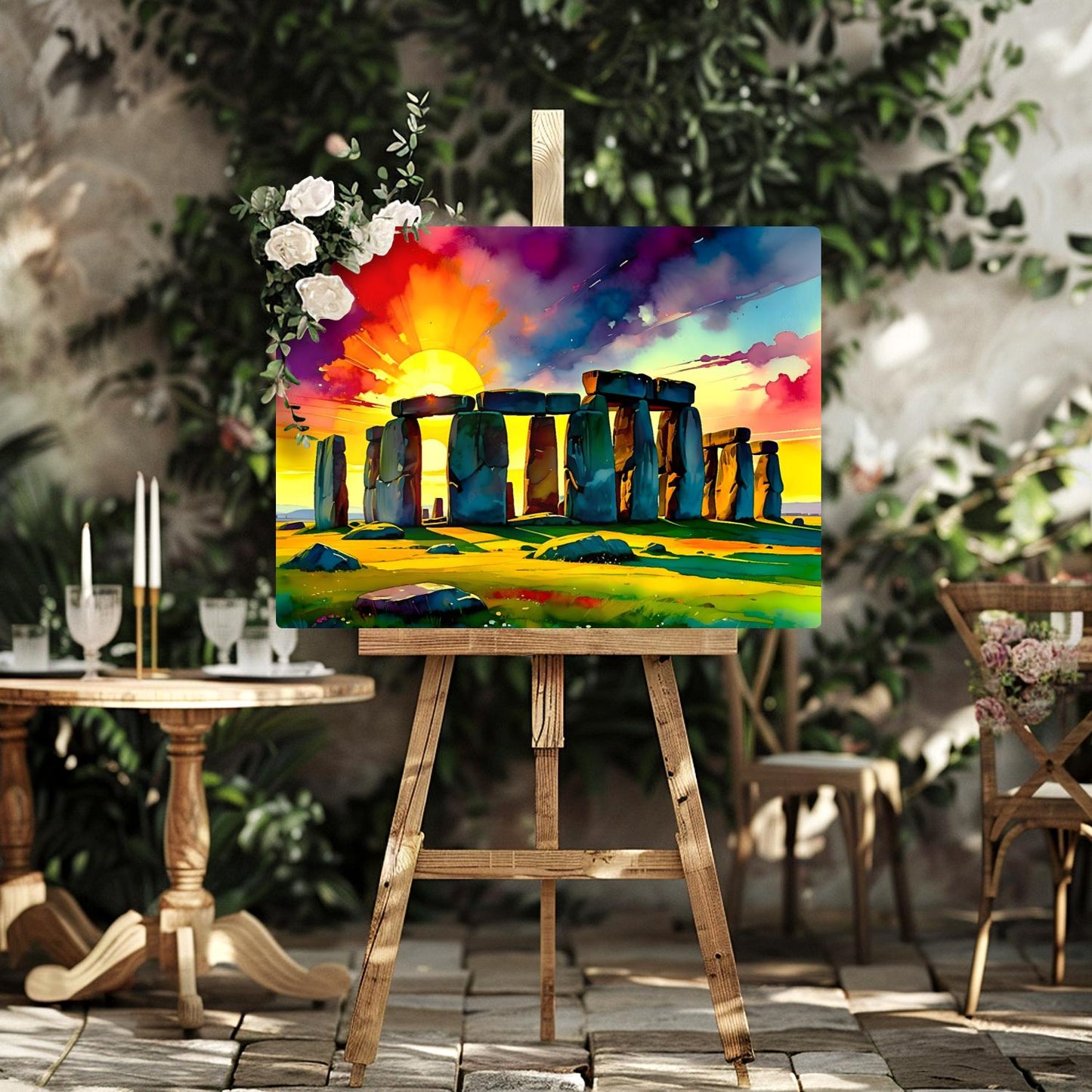 Stonehenge No.SH4, Printed On Steel, Unique Gifts, Highly Detailed, Vivid Colours, Original Print, A Gift That Lasts Forever.