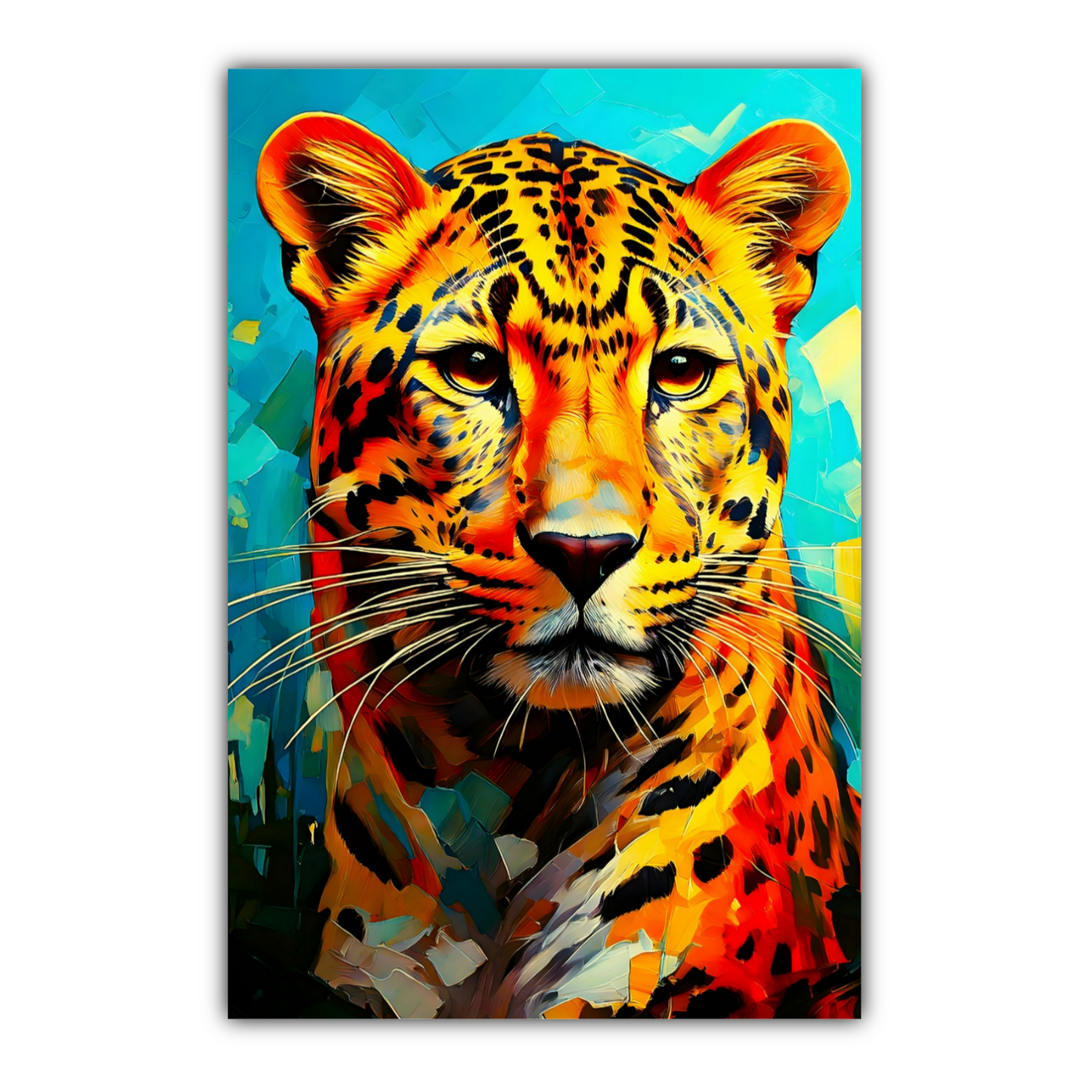 Leopard No.1, Canvas Wall Art, Unique Image, Vivid Colours, Perfect Gift, Unique Wall Art, Art Is A gift For A Lifetime