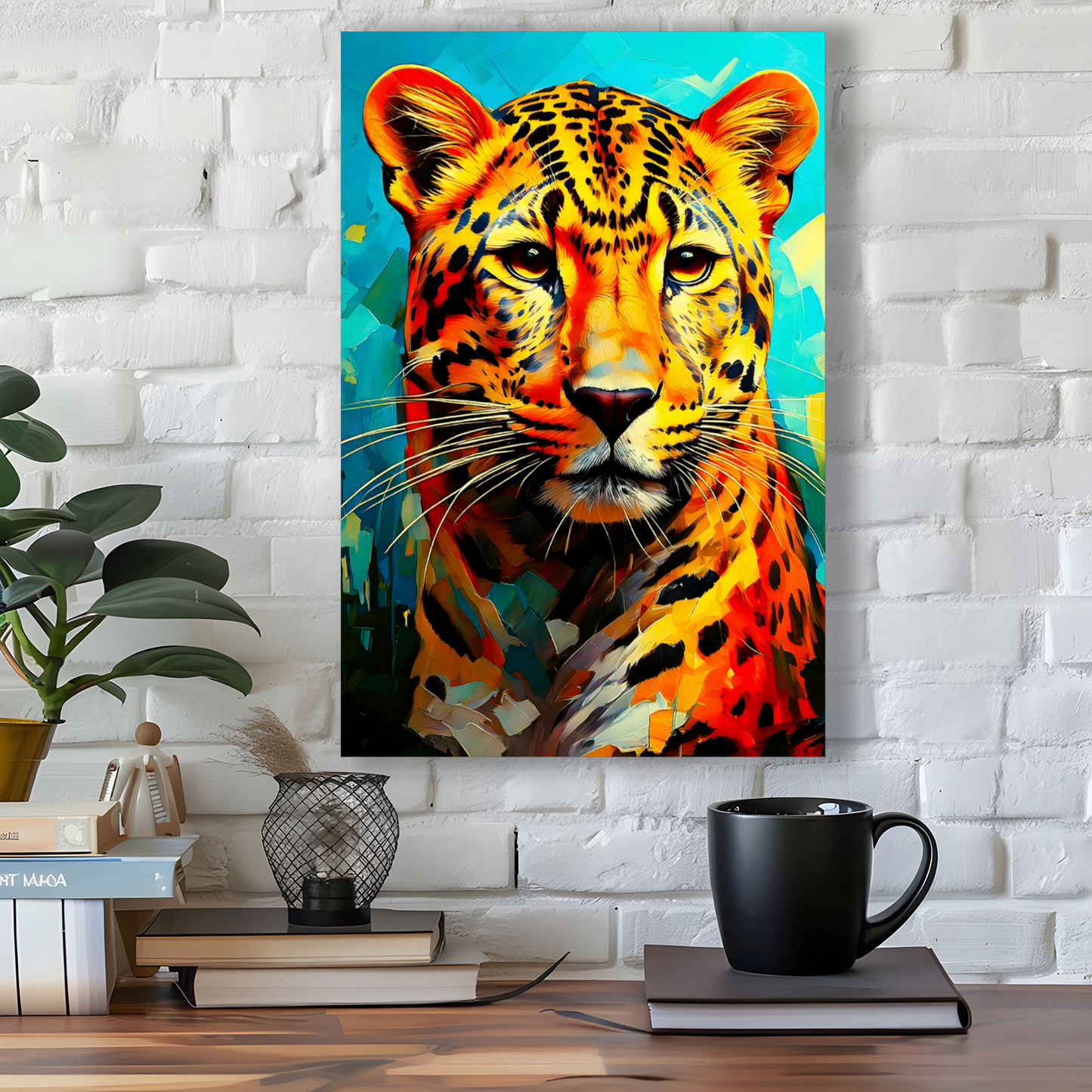 Leopard No.1, Canvas Wall Art, Unique Image, Vivid Colours, Perfect Gift, Unique Wall Art, Art Is A gift For A Lifetime