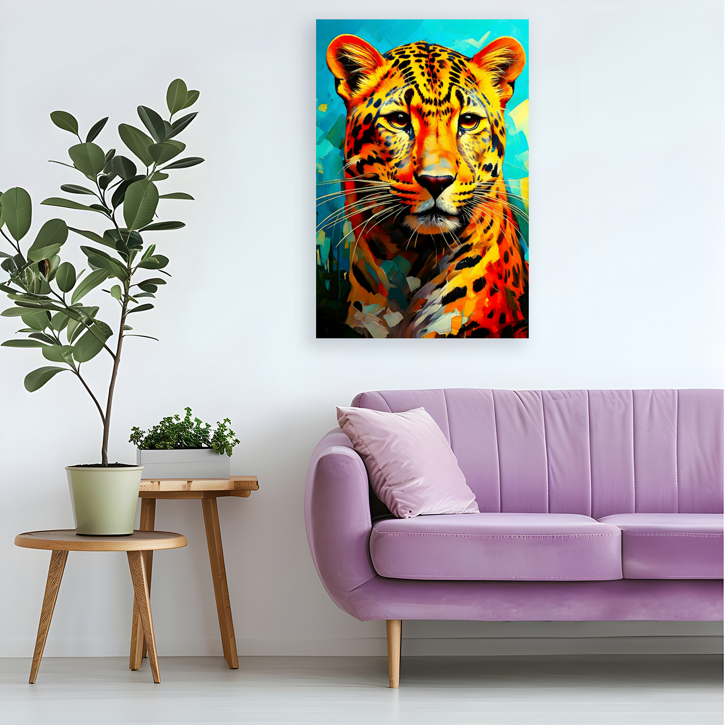 Leopard No.1, Canvas Wall Art, Unique Image, Vivid Colours, Perfect Gift, Unique Wall Art, Art Is A gift For A Lifetime