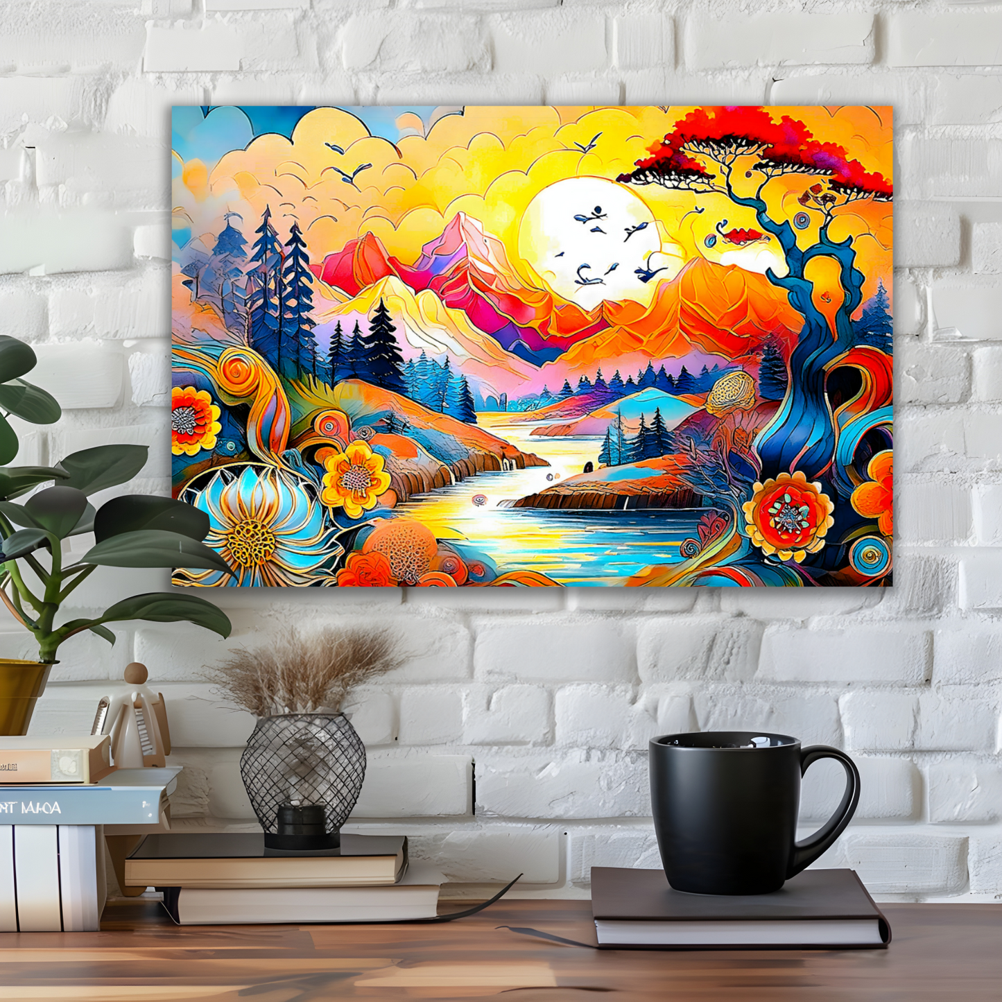 Oriental Print 1, Printed On High Quality Canvas, Unique Image, Vivid Colours, A Gift For A Lifetime...