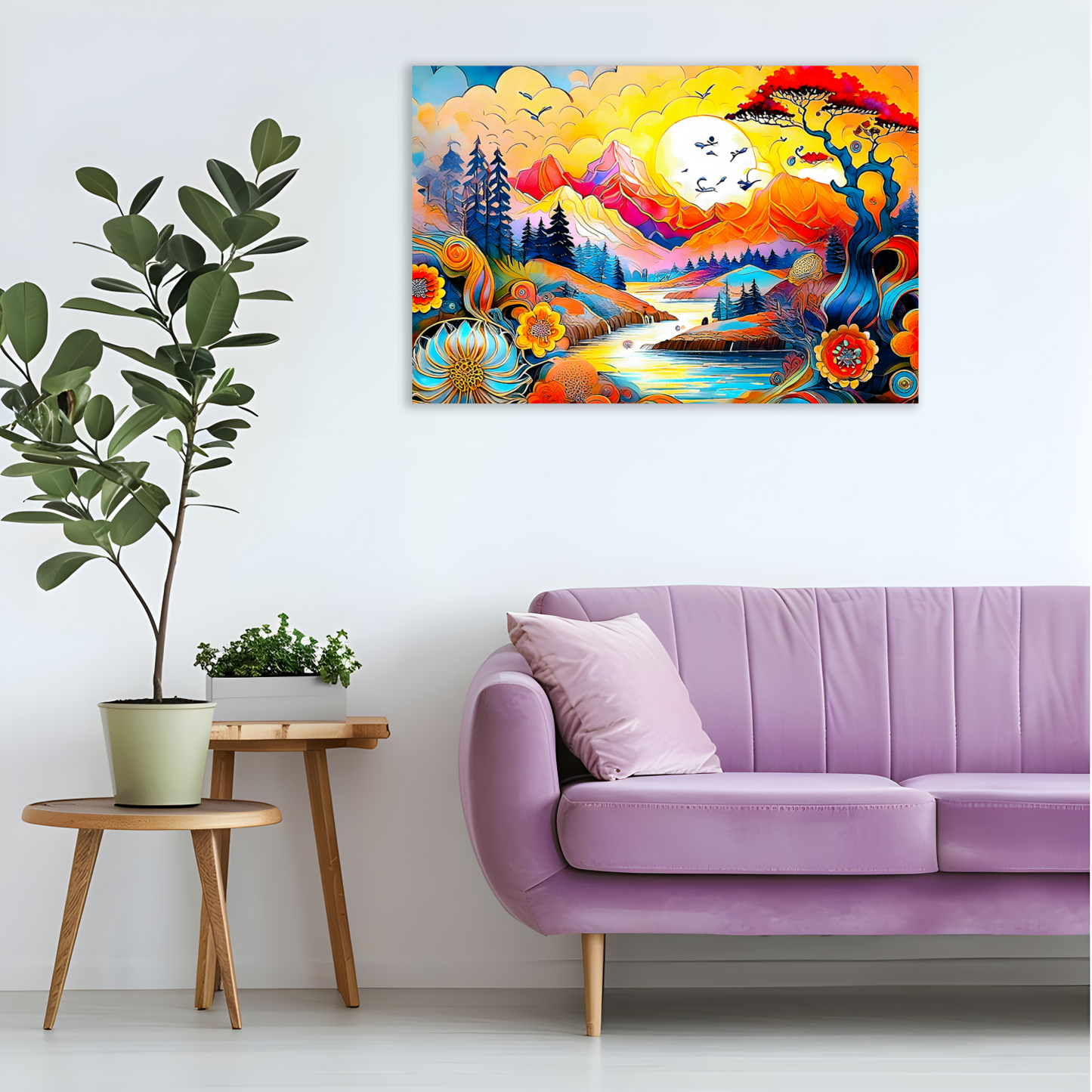 Oriental Print 1, Printed On High Quality Canvas, Unique Image, Vivid Colours, A Gift For A Lifetime...