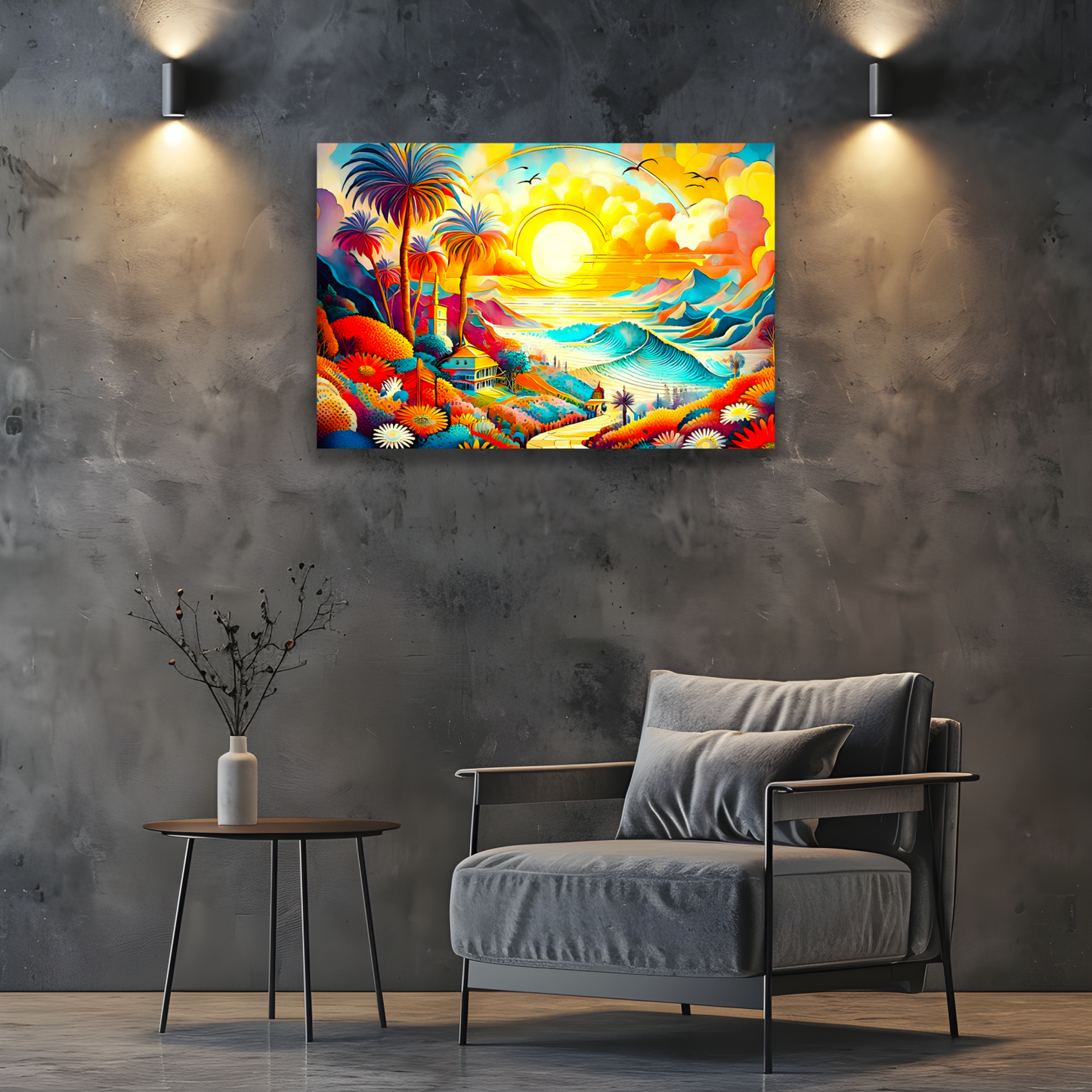 Oriental Print 1, Printed On High Quality Canvas, Unique Image, Vivid Colours, A Gift For A Lifetime...