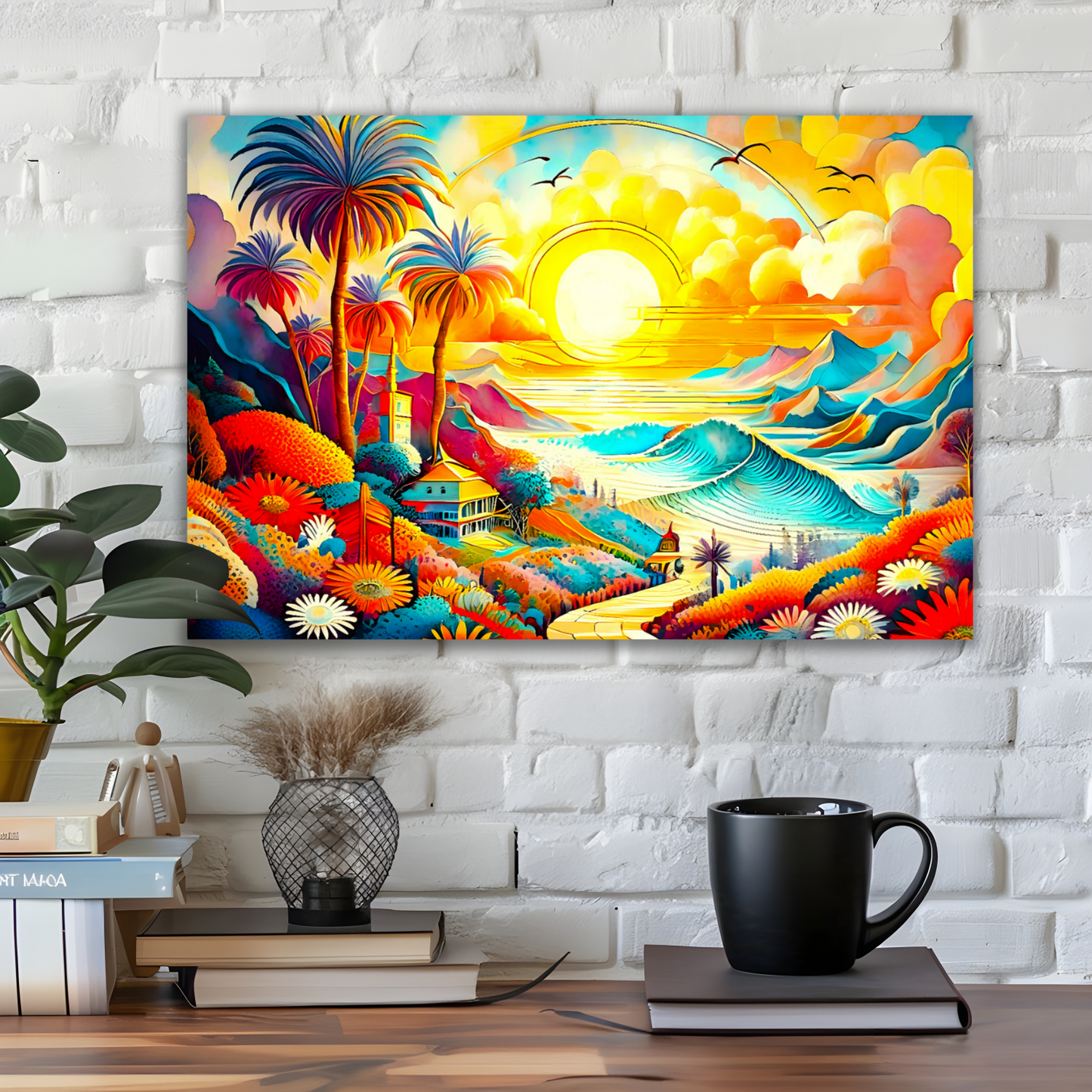 Oriental Print 1, Printed On High Quality Canvas, Unique Image, Vivid Colours, A Gift For A Lifetime...