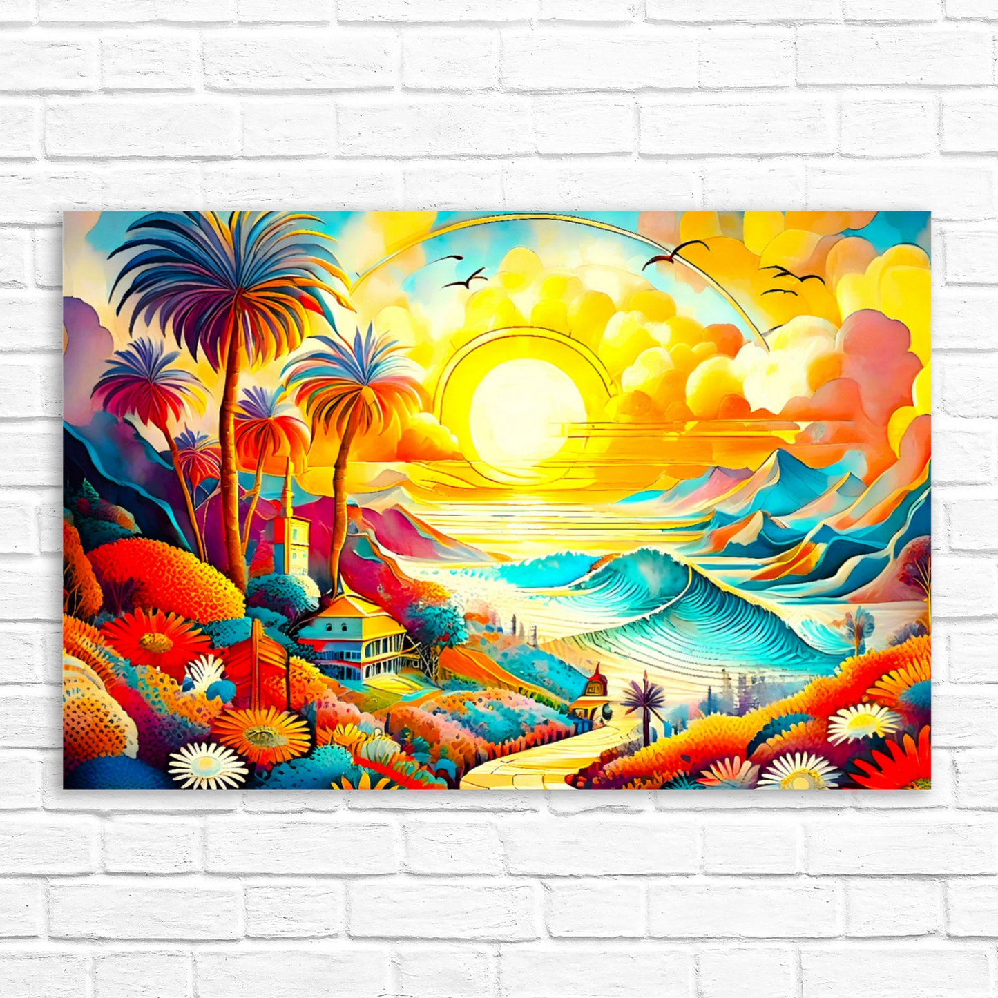 Oriental Print 1, Printed On High Quality Canvas, Unique Image, Vivid Colours, A Gift For A Lifetime...