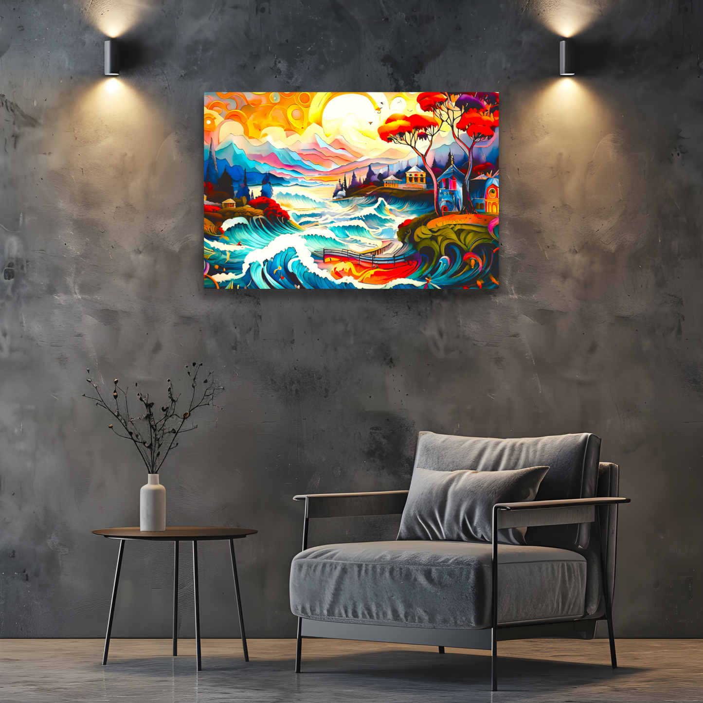 Oriental Print 1, Printed On High Quality Canvas, Unique Image, Vivid Colours, A Gift For A Lifetime...