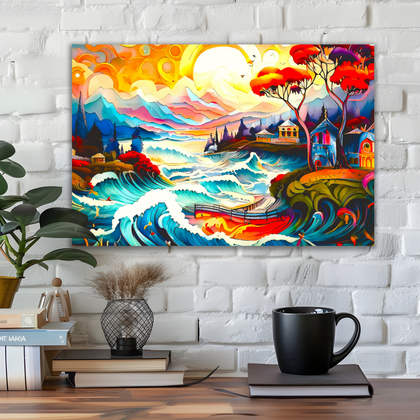 Oriental Print 1, Printed On High Quality Canvas, Unique Image, Vivid Colours, A Gift For A Lifetime...